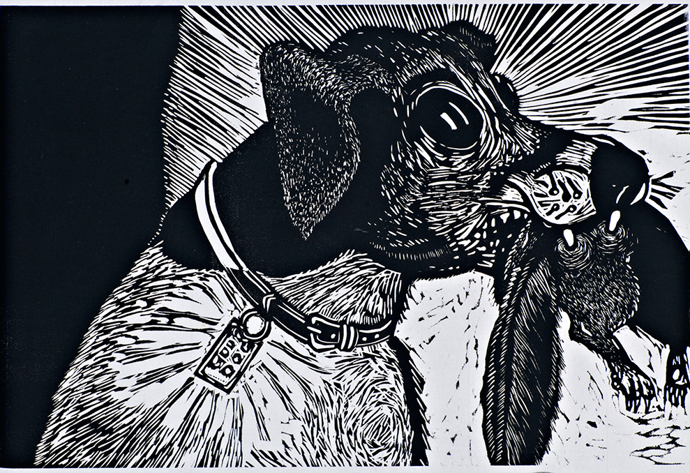 Good Dog relief 12 x 16