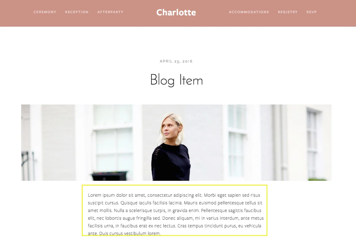 Charlotte Template Blog Example