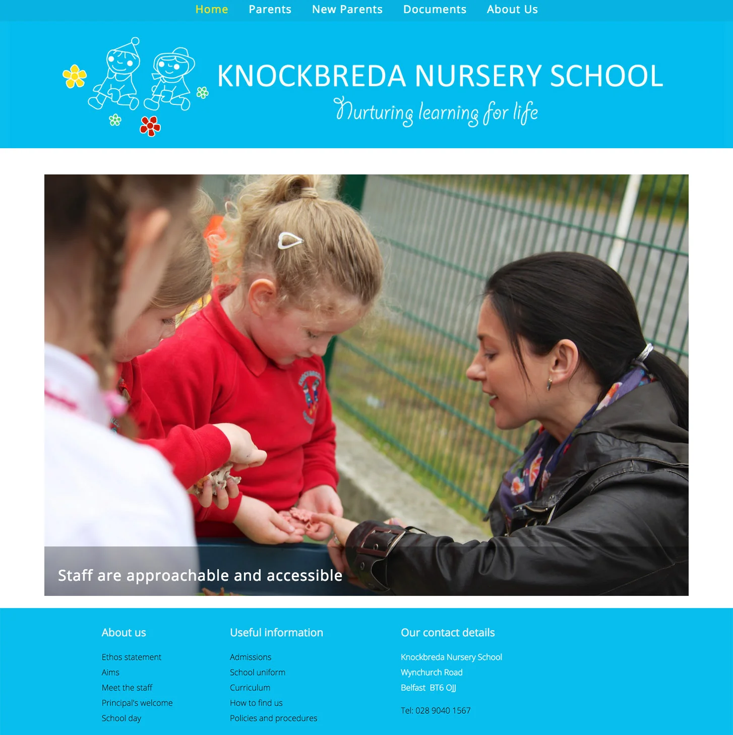 Knockbreda Nursery School New Website 2015