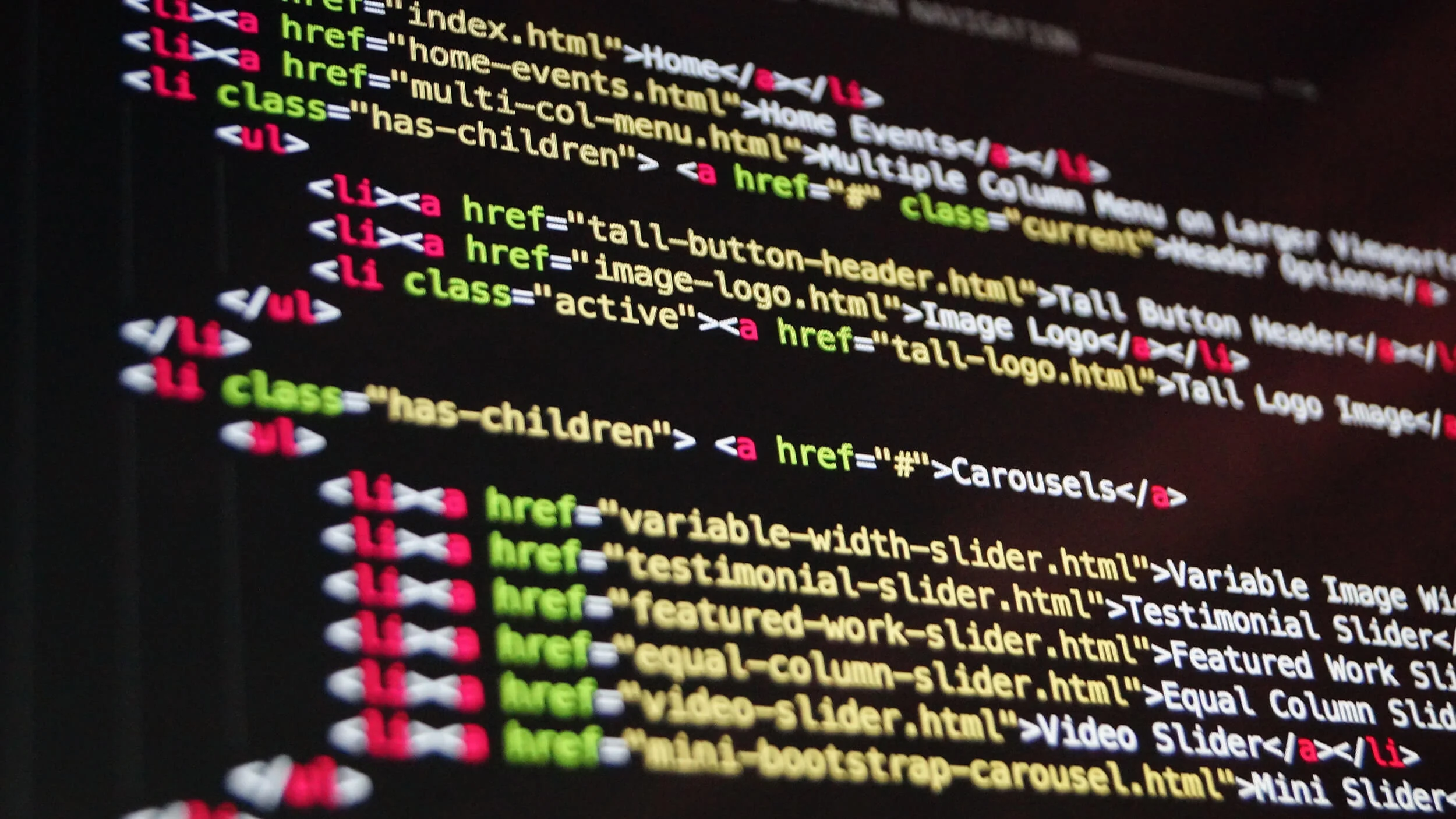 Code being edited