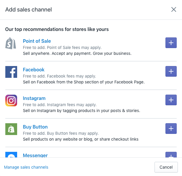 Shopify Sales Channels