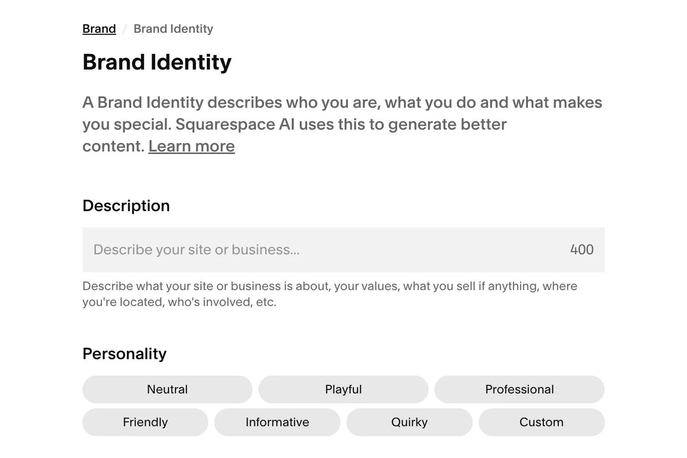 AI improvements for brand identity