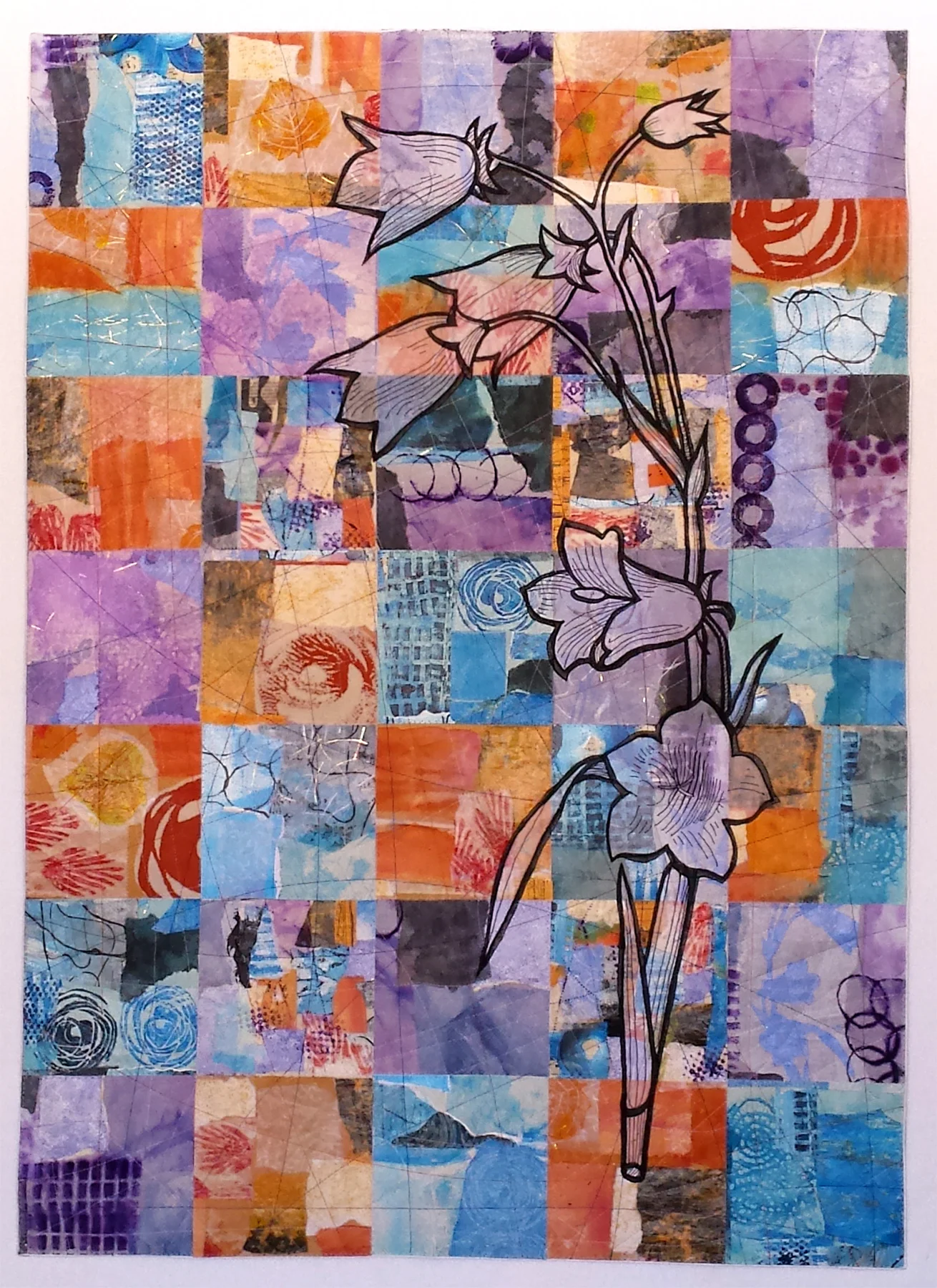 Colorado: Harebell 42" x 30" (sandstone, blue sky, sunsets, wildfires, India Paintbrush, purple mountains, wildflowers)