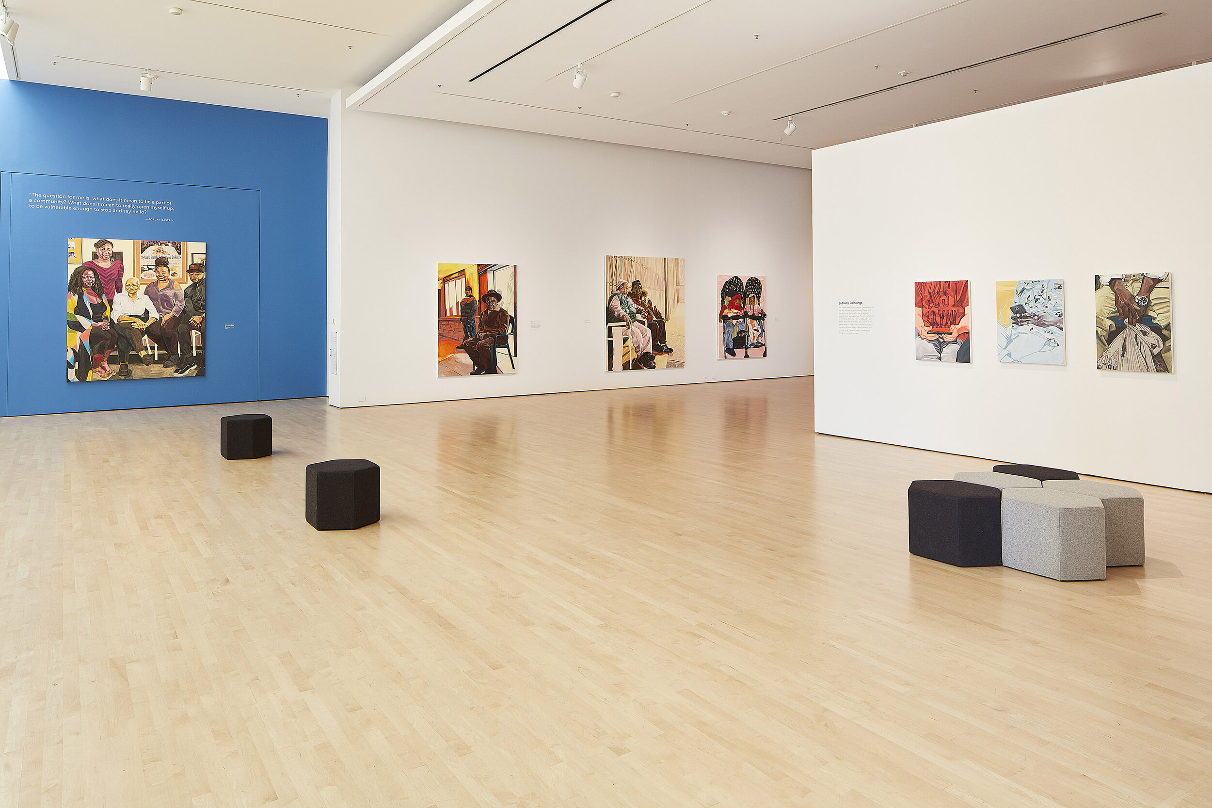  INSTALLATION VIEW: JORDAN CASTEEL, RETURNING THE GAZE, IRIS &amp; B. GERALD CANTOR CENTER FOR VISUAL ARTS, STANFORD, SEPTEMBER 29, 2019 - FEBRUARY 2, 2020 