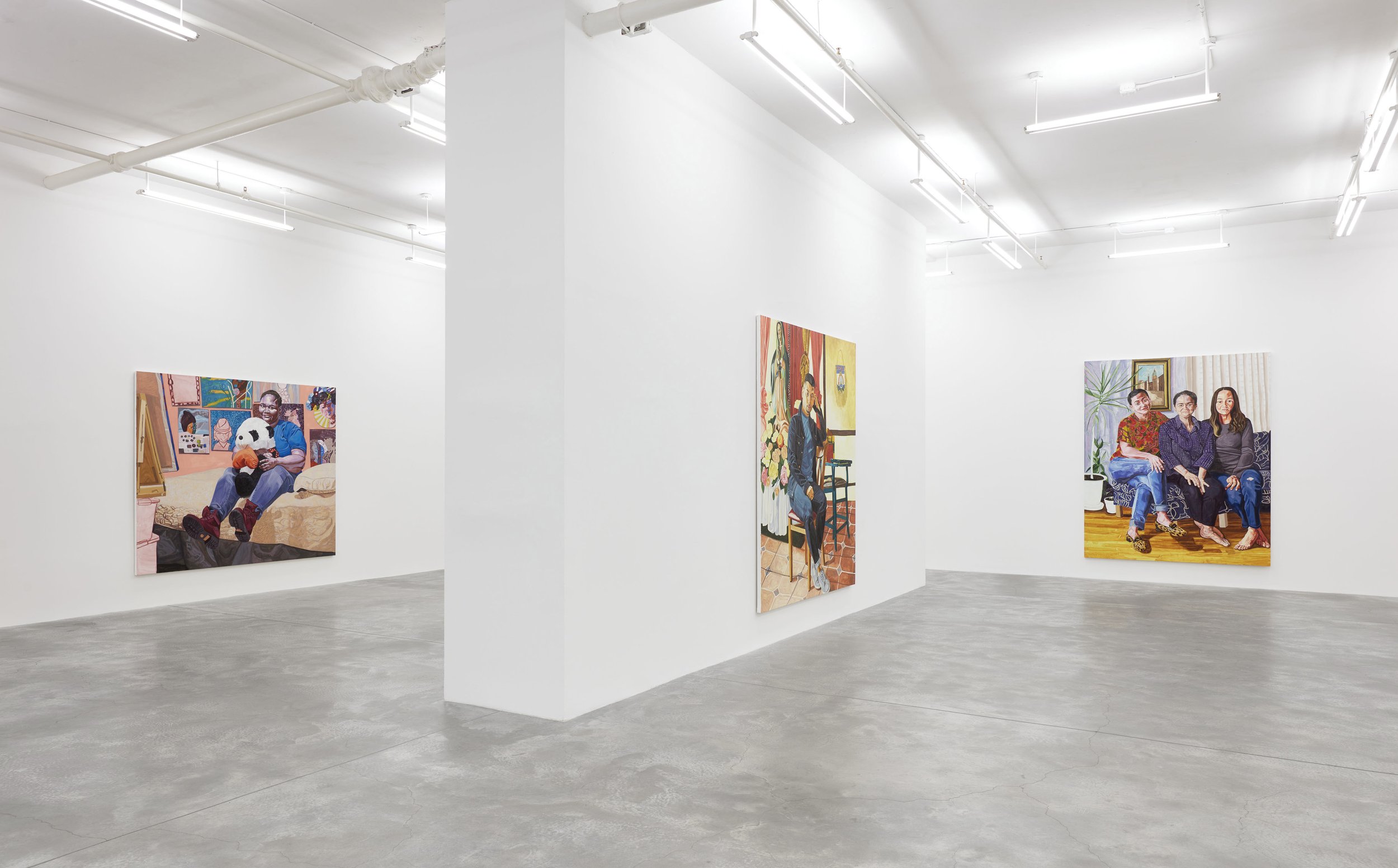  INSTALLATION VIEW: JORDAN CASTEEL, THE PRACTICE OF FREEDOM, CASEY KAPLAN, NEW YORK, NOVEMBER 1 - DECEMBER 7, 2019 