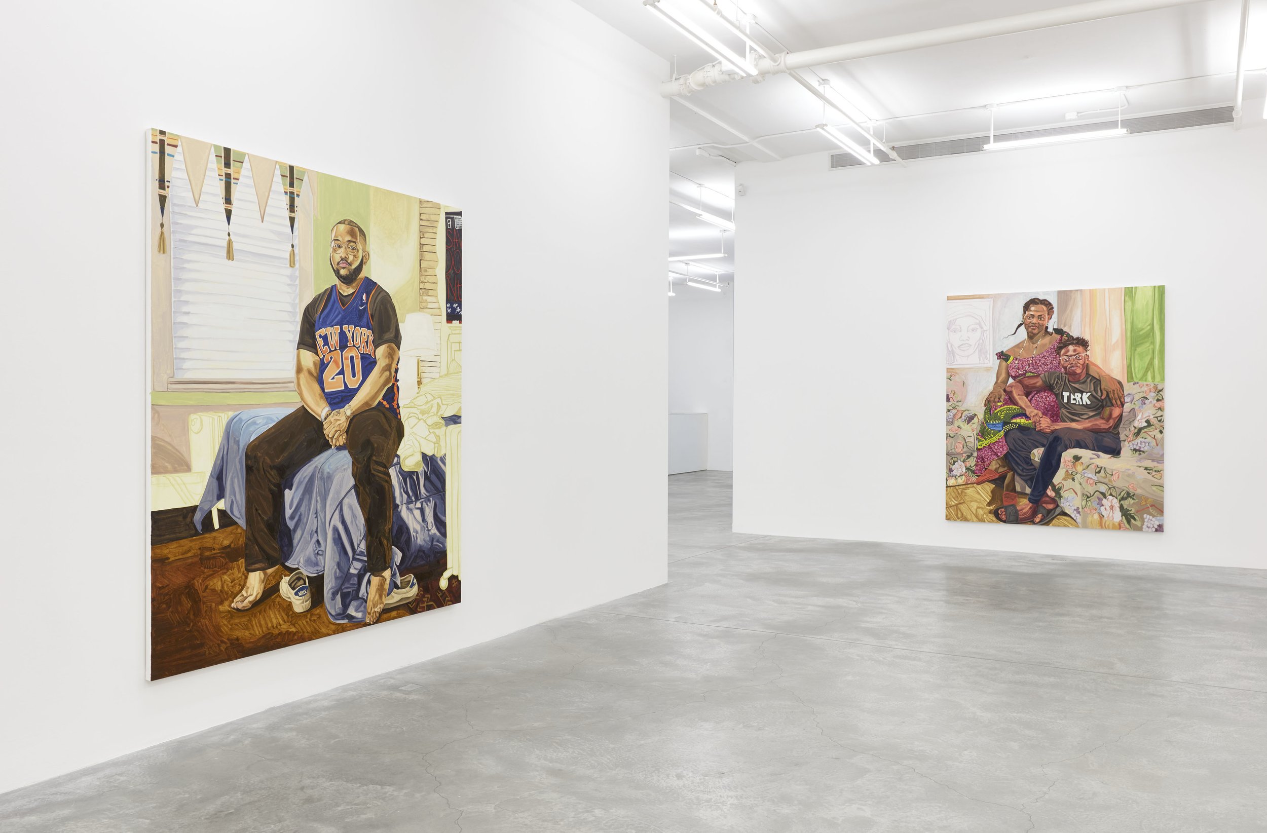  INSTALLATION VIEW: JORDAN CASTEEL, THE PRACTICE OF FREEDOM, CASEY KAPLAN, NEW YORK, NOVEMBER 1 - DECEMBER 7, 2019 