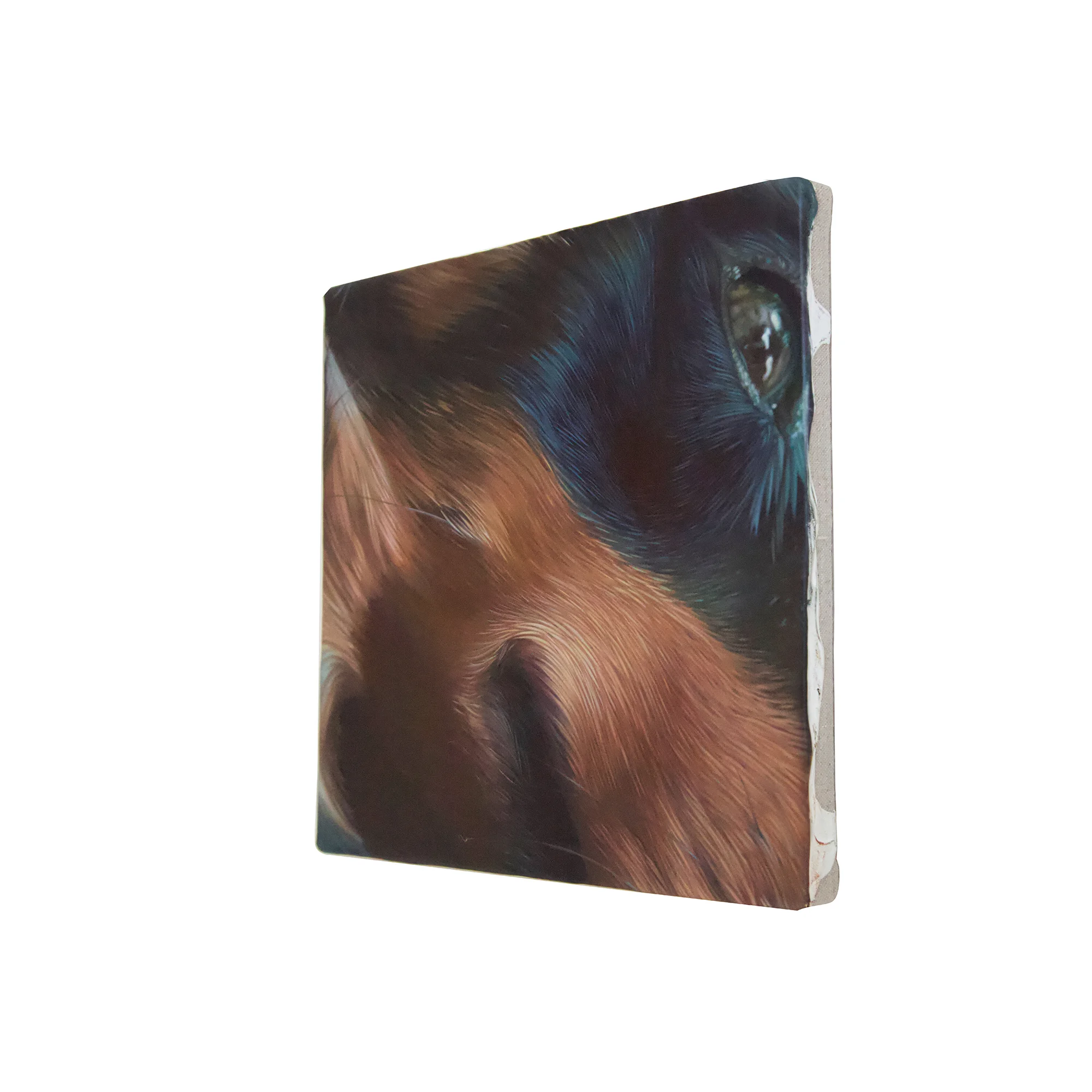   stay | 2019 | oil on linen on panel | 8"x8" | side view  