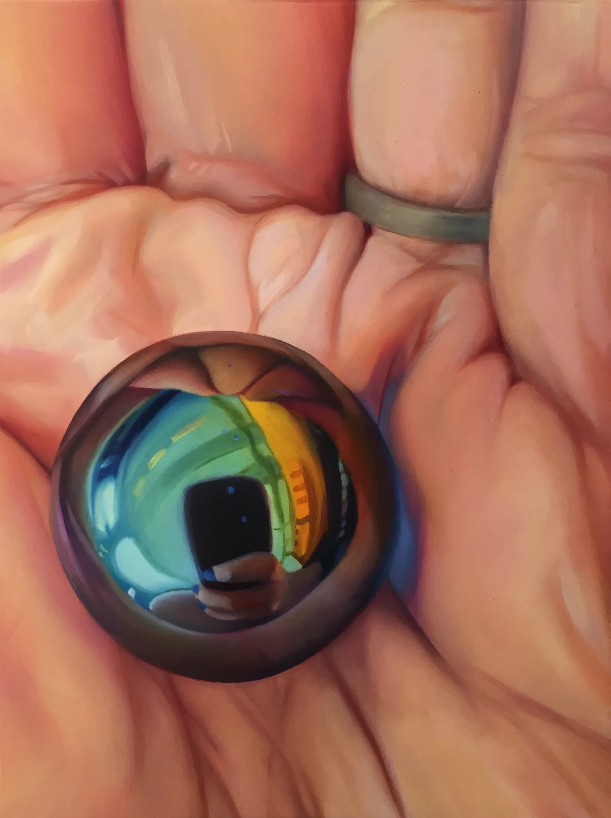  I Am Not Done Yet | 2015 | oil on canvas on panel | 5" x 6(1/2)" 