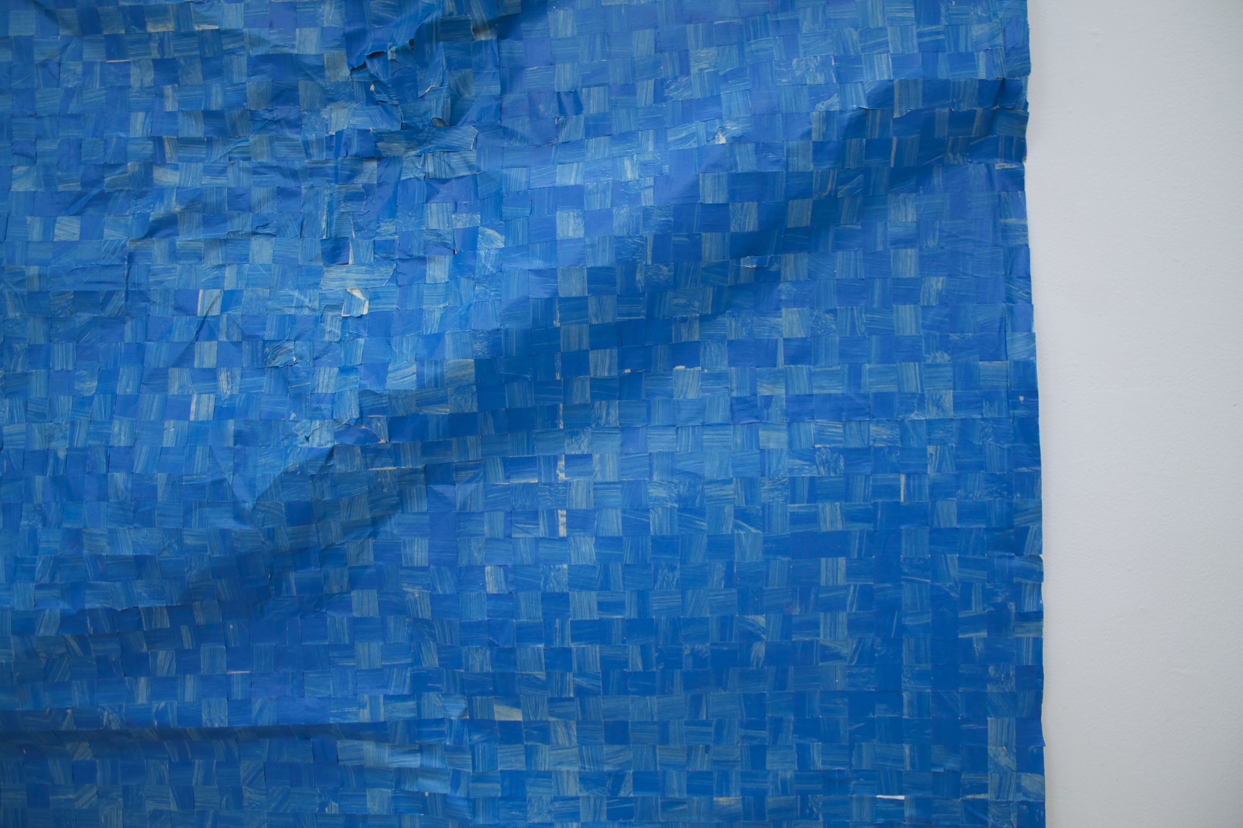   untitled   beige painter's tape (.75" width), latex paint  6' x 6' 