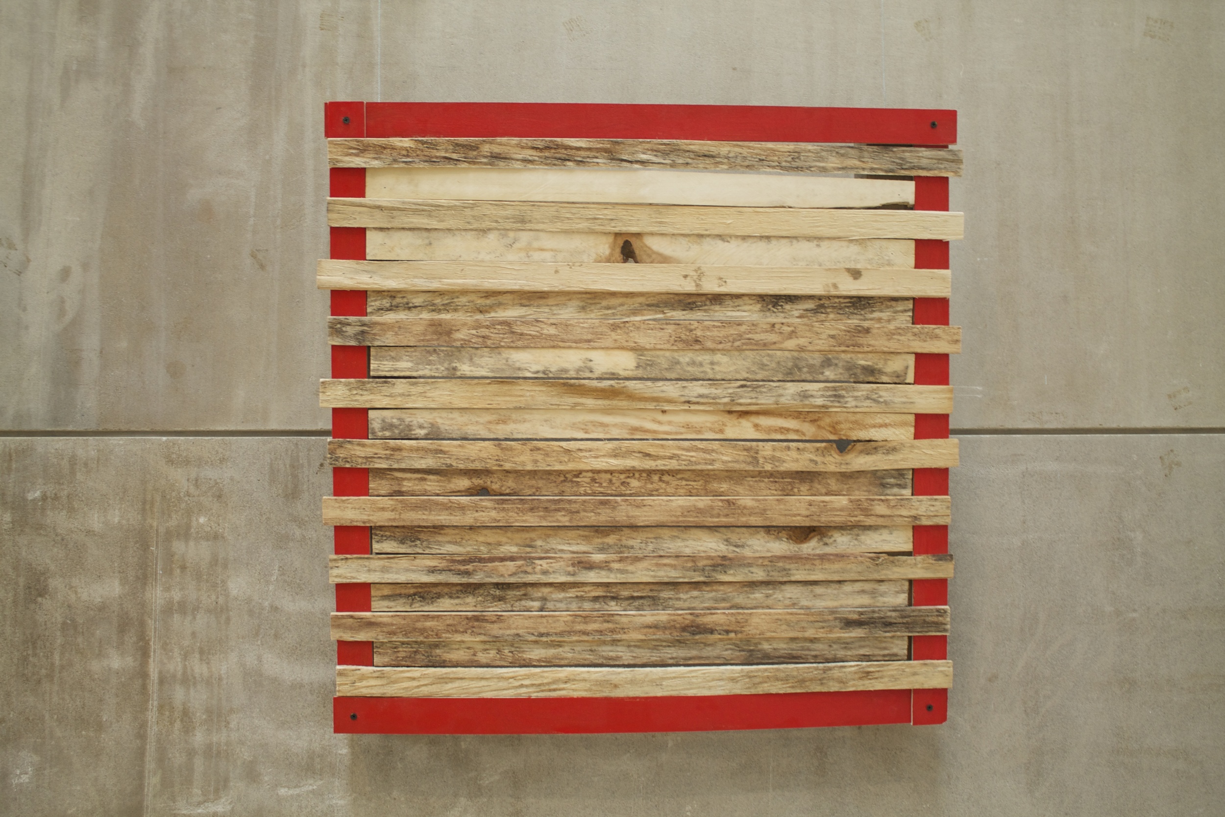   palette   wood, screws  3' x 3' 