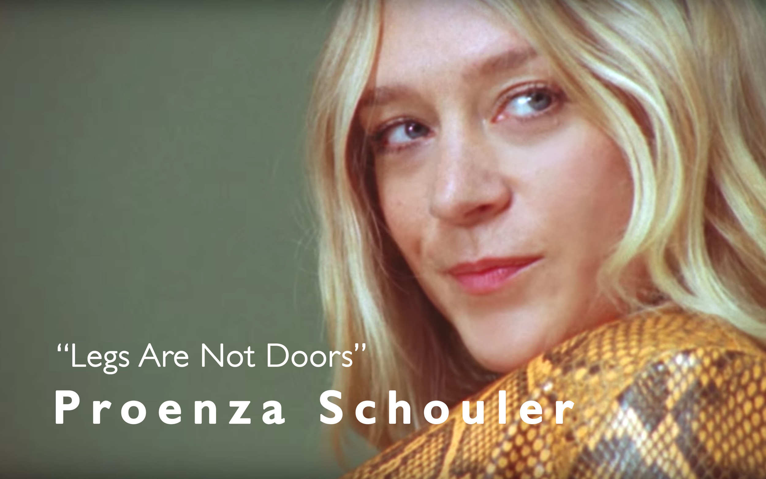 Proenza Schouler: Legs Are Not Doors