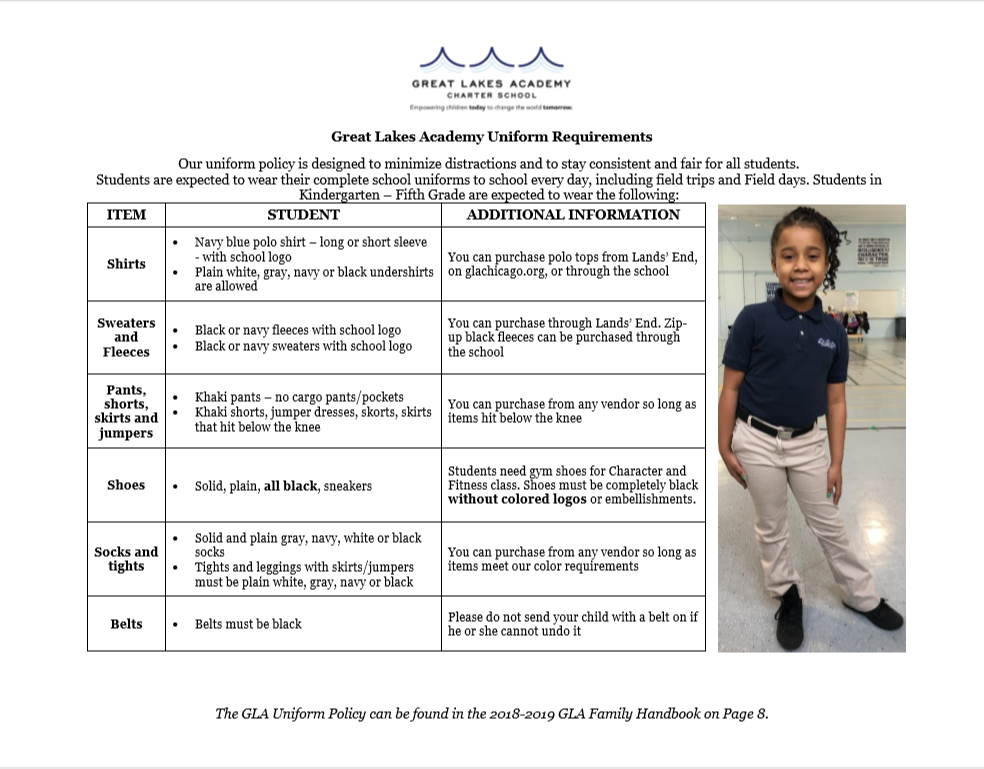 uniform tennis shoes