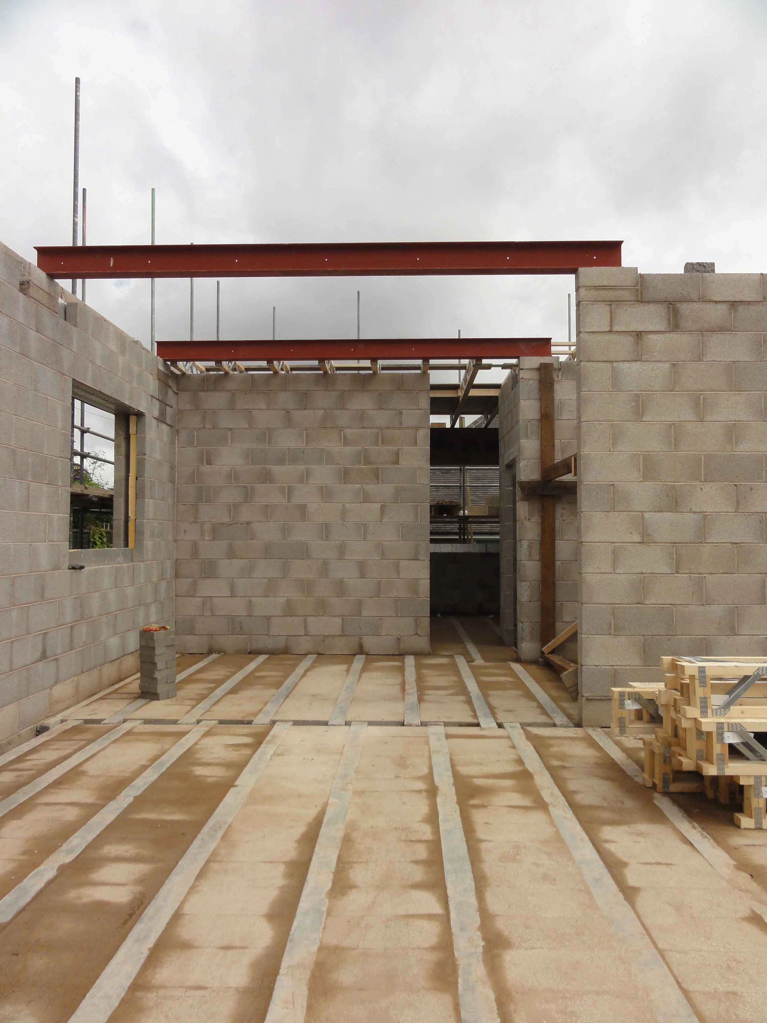 5.	Beam & Block ground Floor installed.  