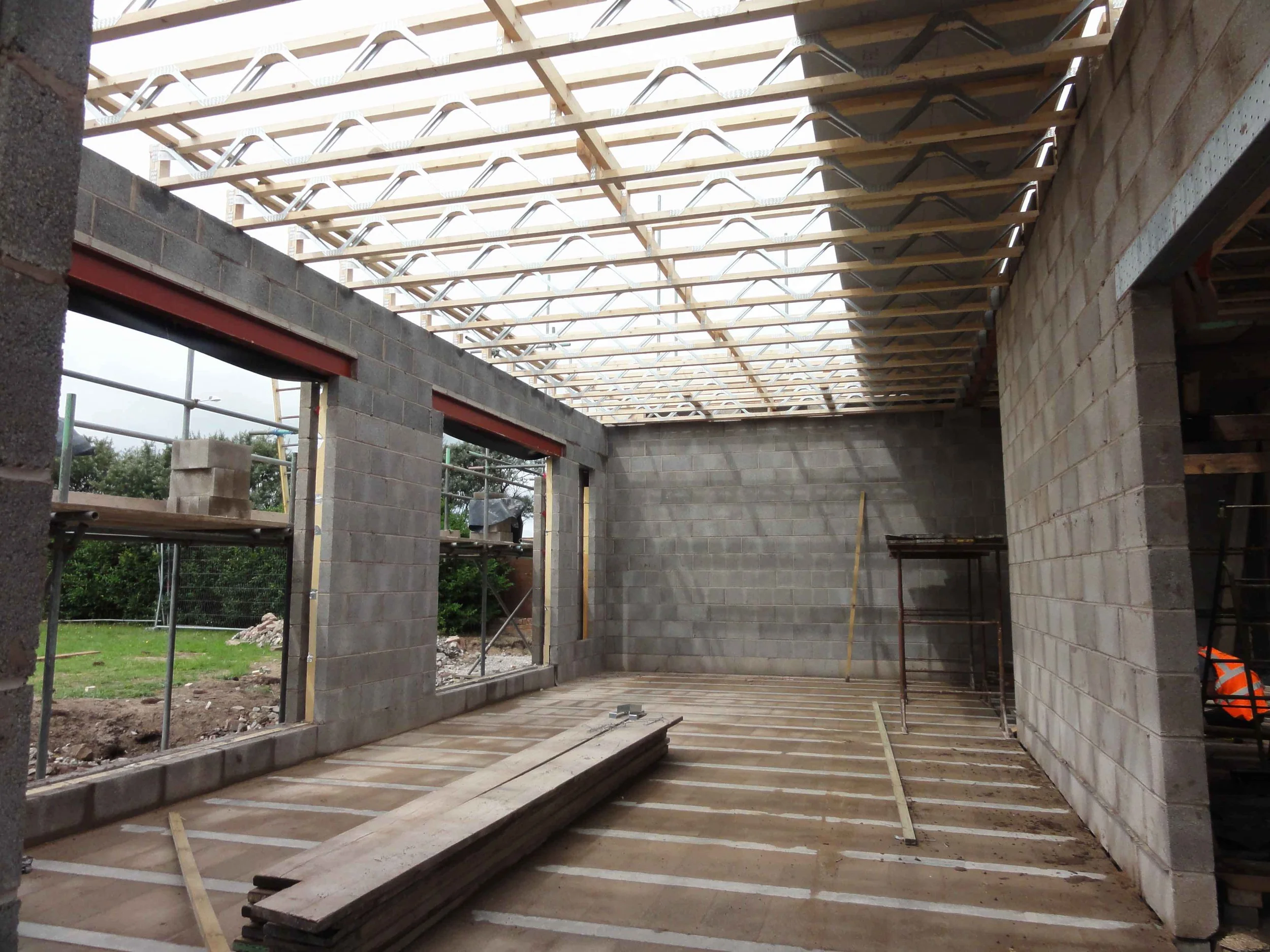 6.	First Floor eco-joist installed