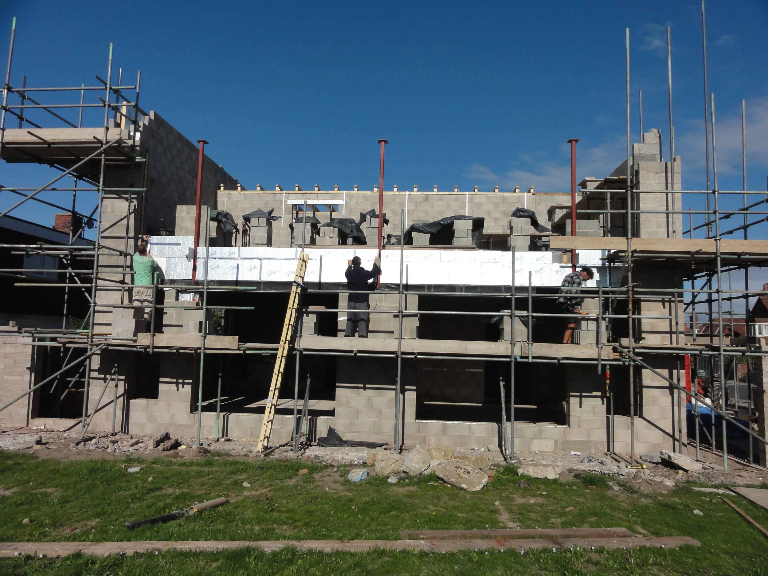 7.	Second Floor lift of block work going up.