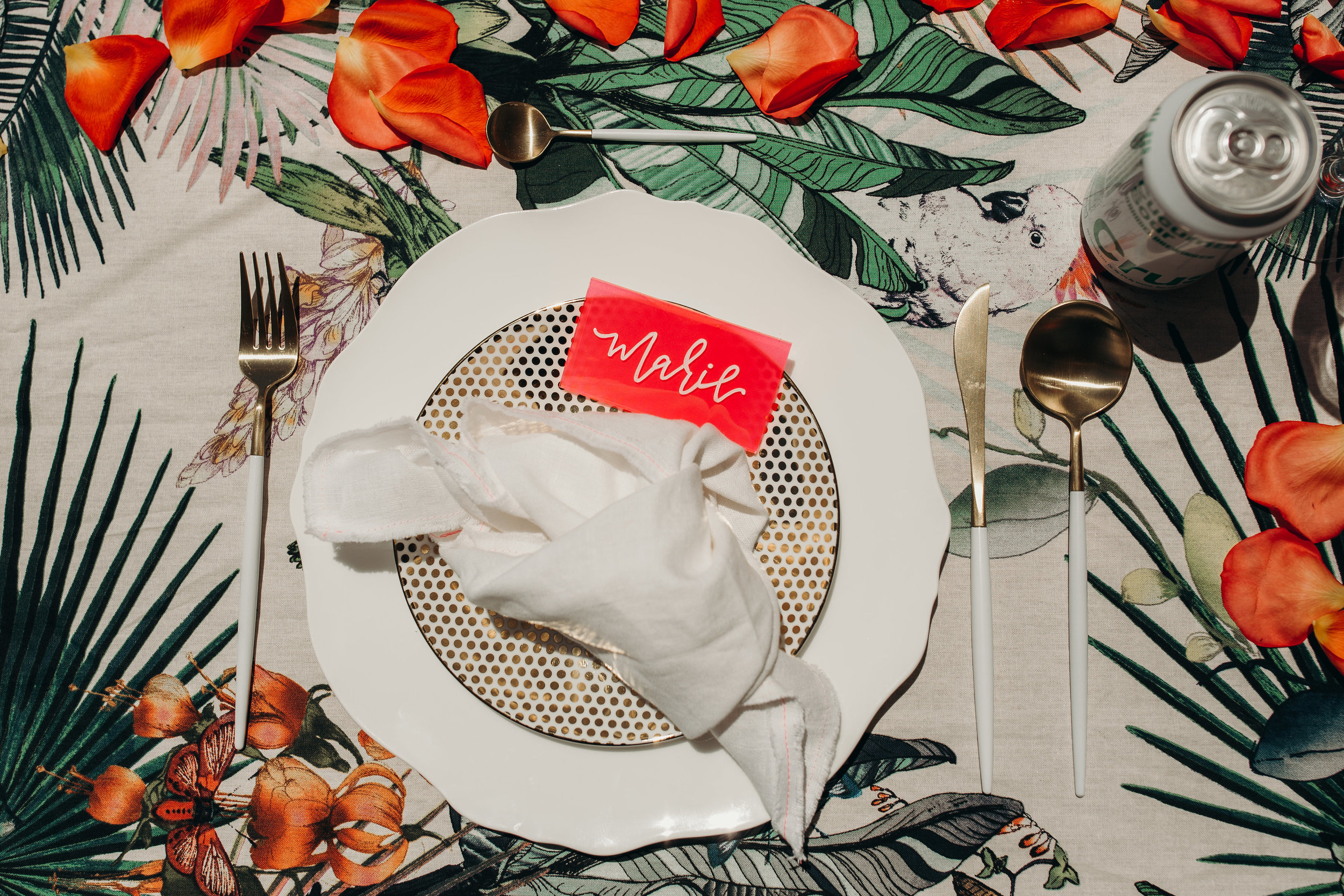 love-fern-design-studio-custom-wedding-invitations-for-the-modern-couple-modern-calligraphy-in-seattle-washington-custom-wedding-stationery-orange-pink-neon-acrylic-invitation-acrylic-place-cards