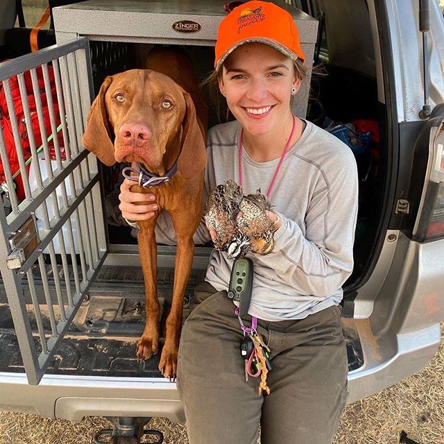 Congratulations Hannah! #Repost @quail_forever with @get_repost
・・・
Congratulations to QF member Hannah Hayes @hunnunuhh and her vizsla Cooper for a successful public-land hunt in western Oklahoma over the opening weekend. Hannah says this was Cooper