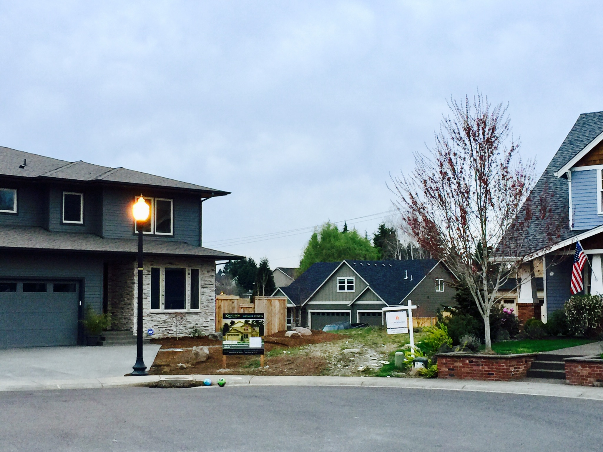 View from the street before breaking ground