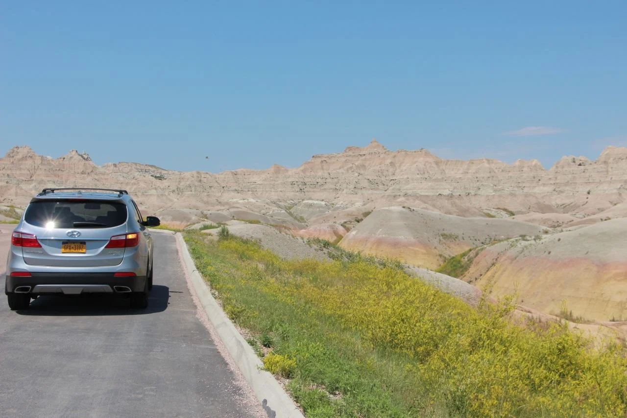 Exiting the Badlands. Wish we could have seen the stars there at night!