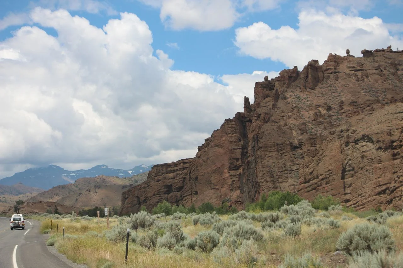 Approaching Yellowstone's East entrance.