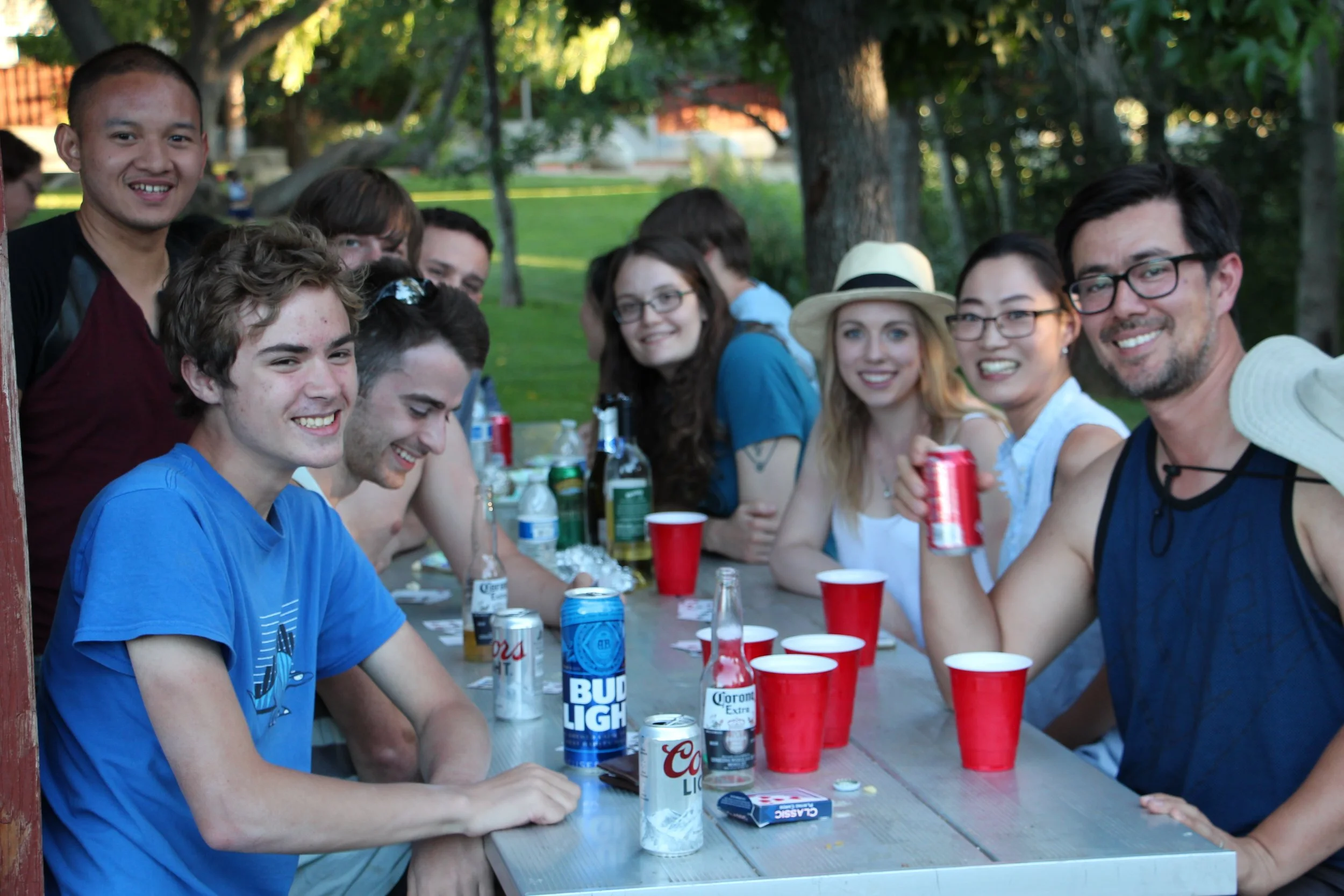 Zhang and Miura lab picnic (Disclamer: that beer is not Matt's).