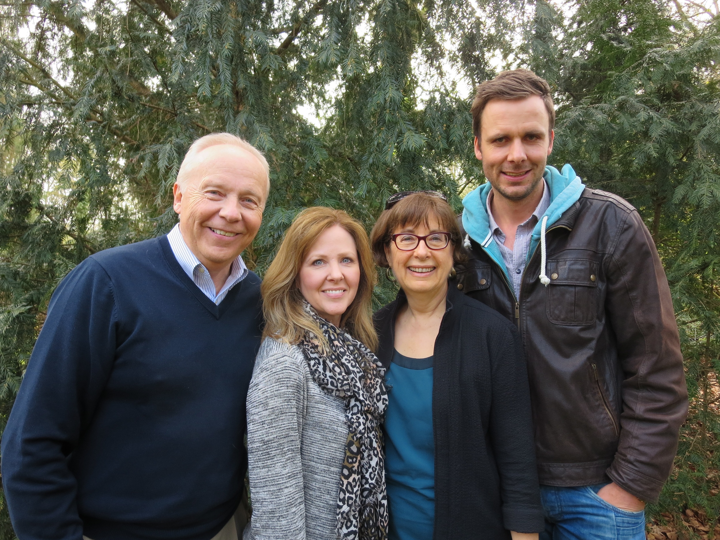 Molly, Marion and me, with the our Dutch host, "M", in Holland.