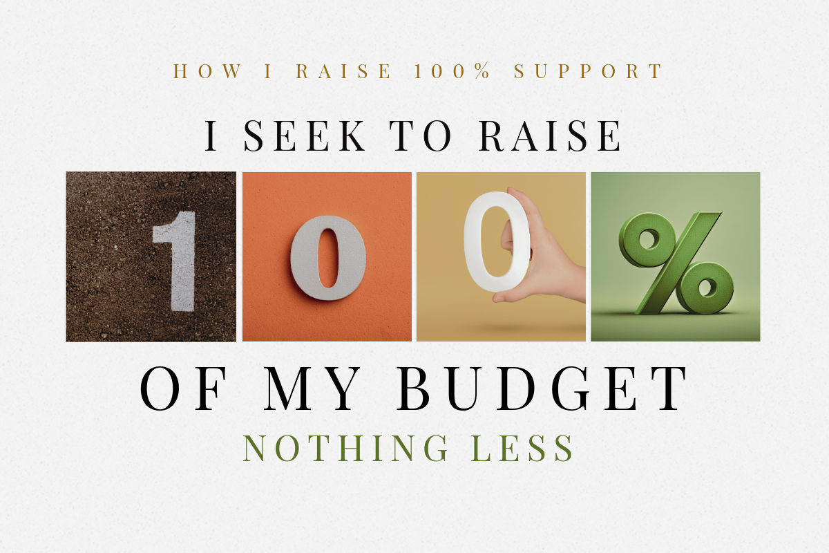I Seek to Raise 100% of My Budget—Nothing Less