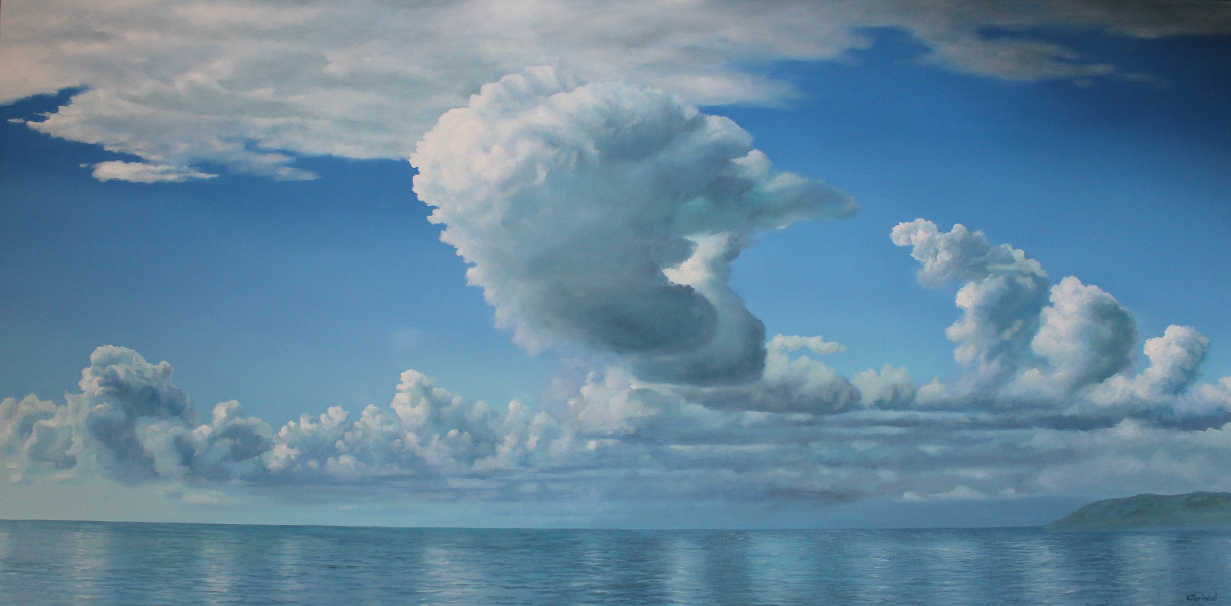 "Cloud Sailing" 36x72 oil