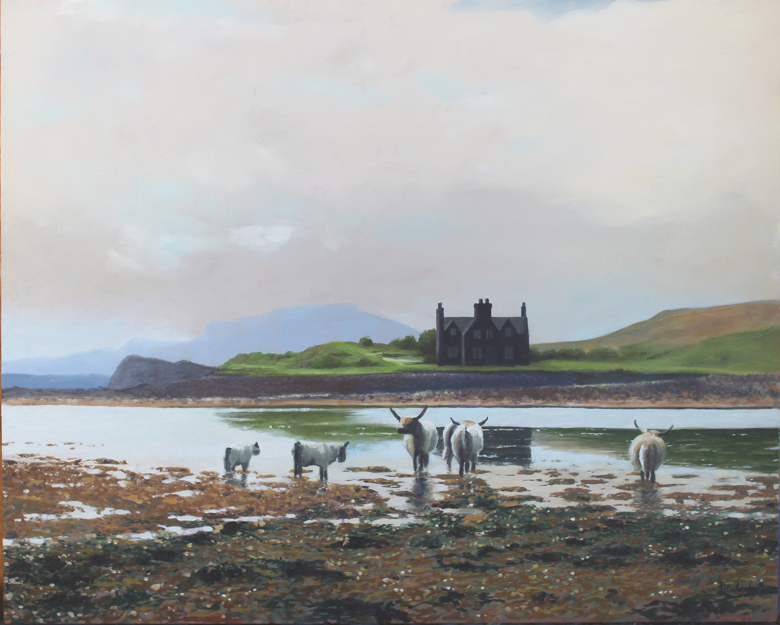 "Family & Friends" (Anton's Coos) 18x24 oil on panel