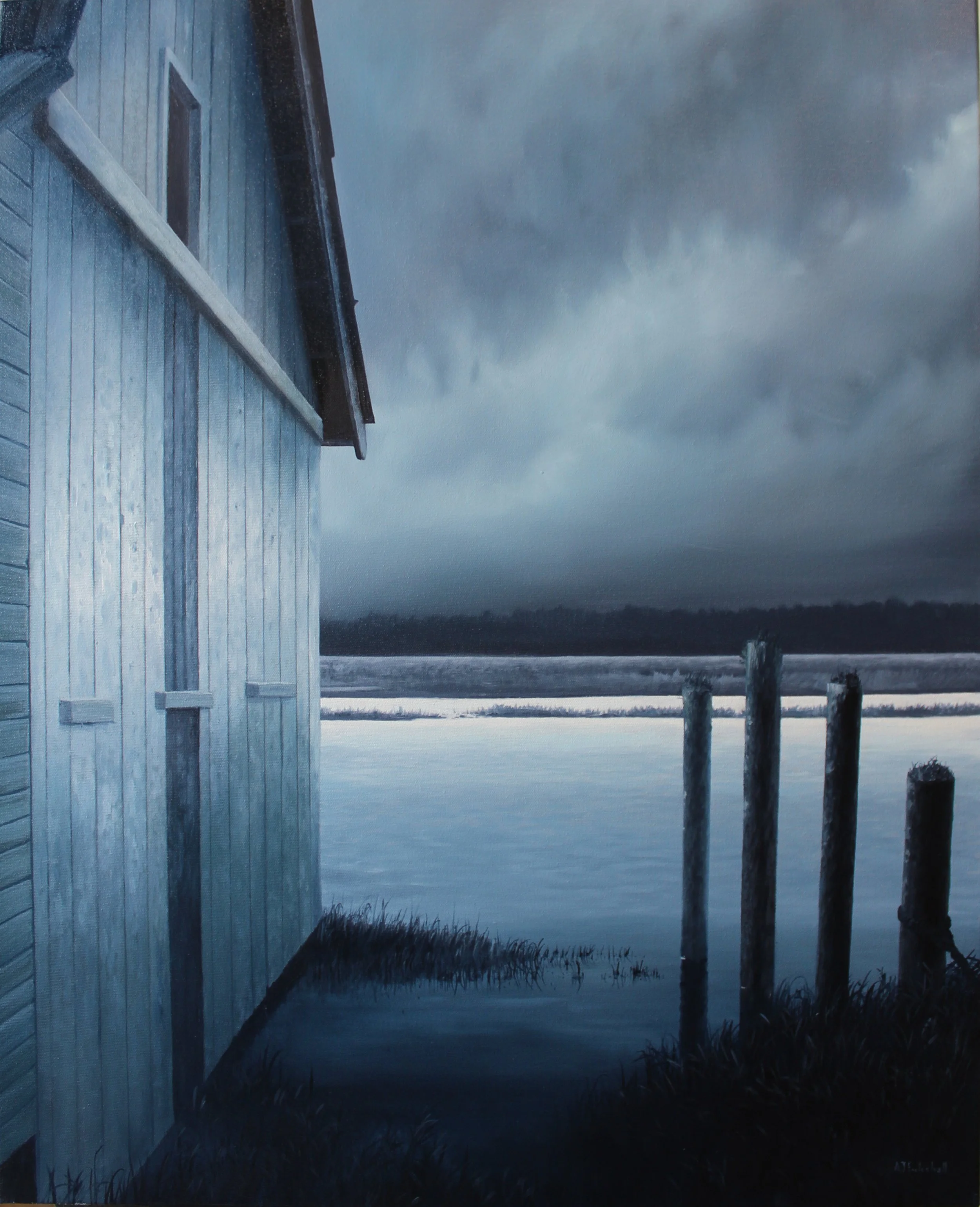 "Bayview Silver" 30 x 24 oil on canvas