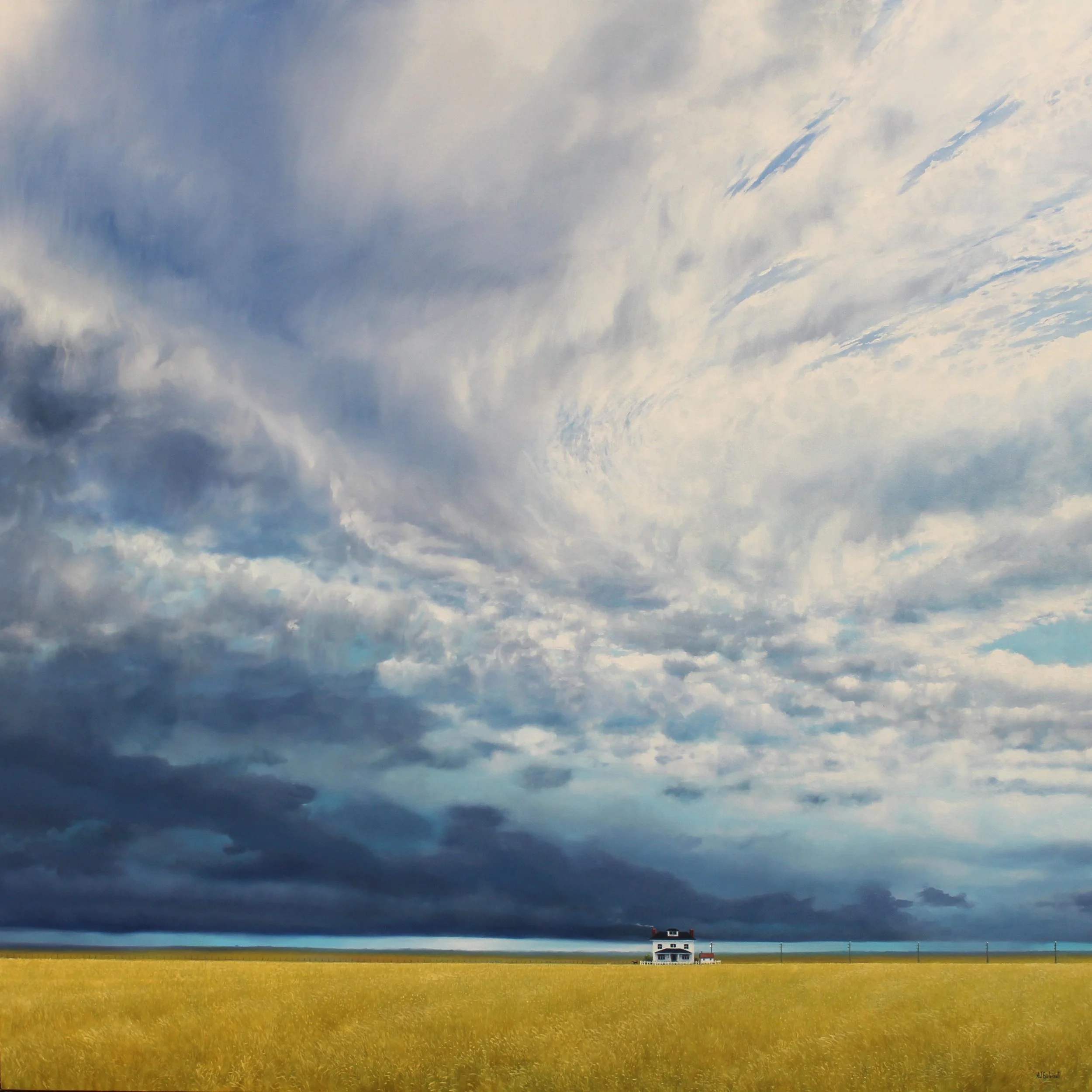 "Coming Home?" 48 x 48 oil on canvas