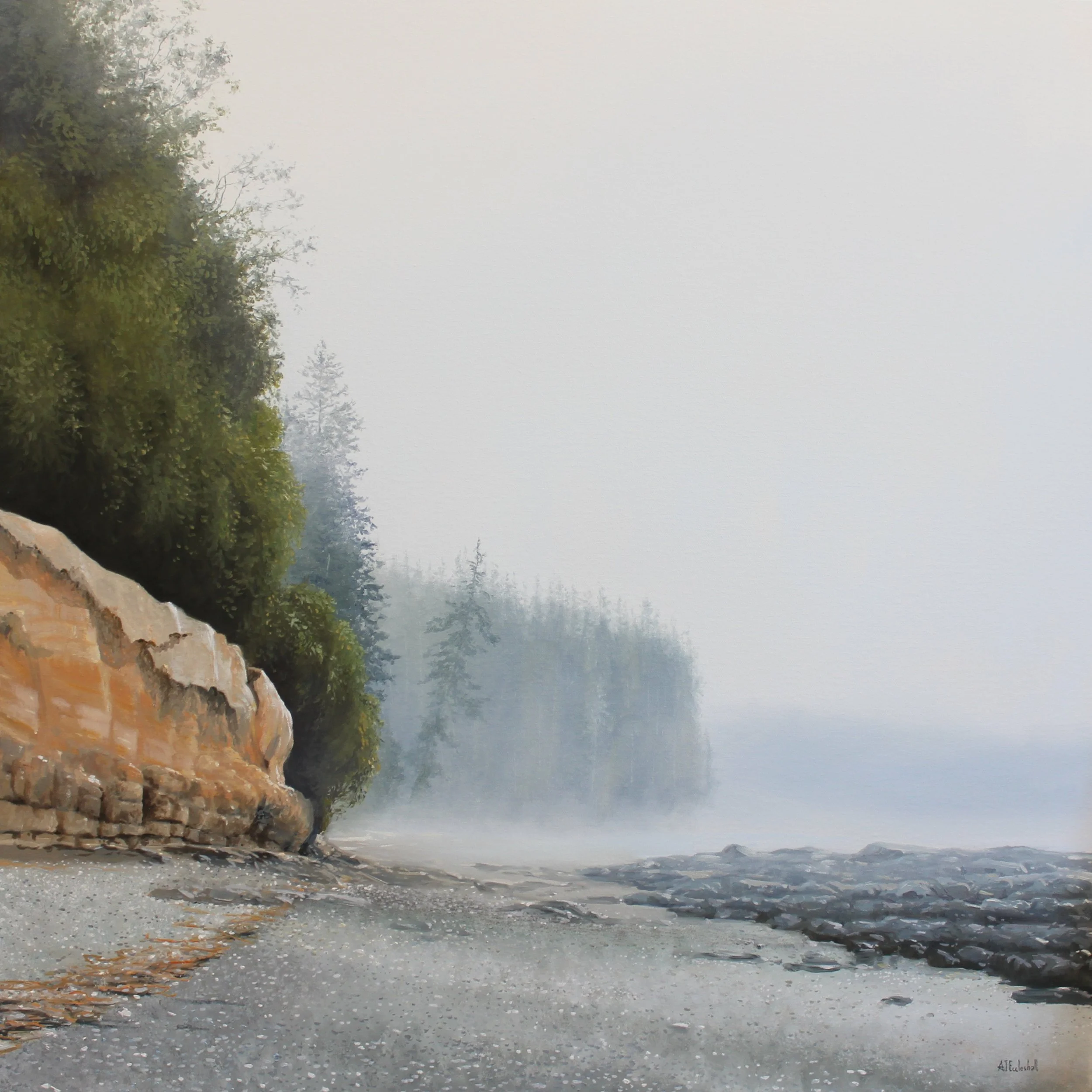 AVAILABLE THROUGH COLE GALLERY "Pacific Mist" 30 x 30 oil on canvas