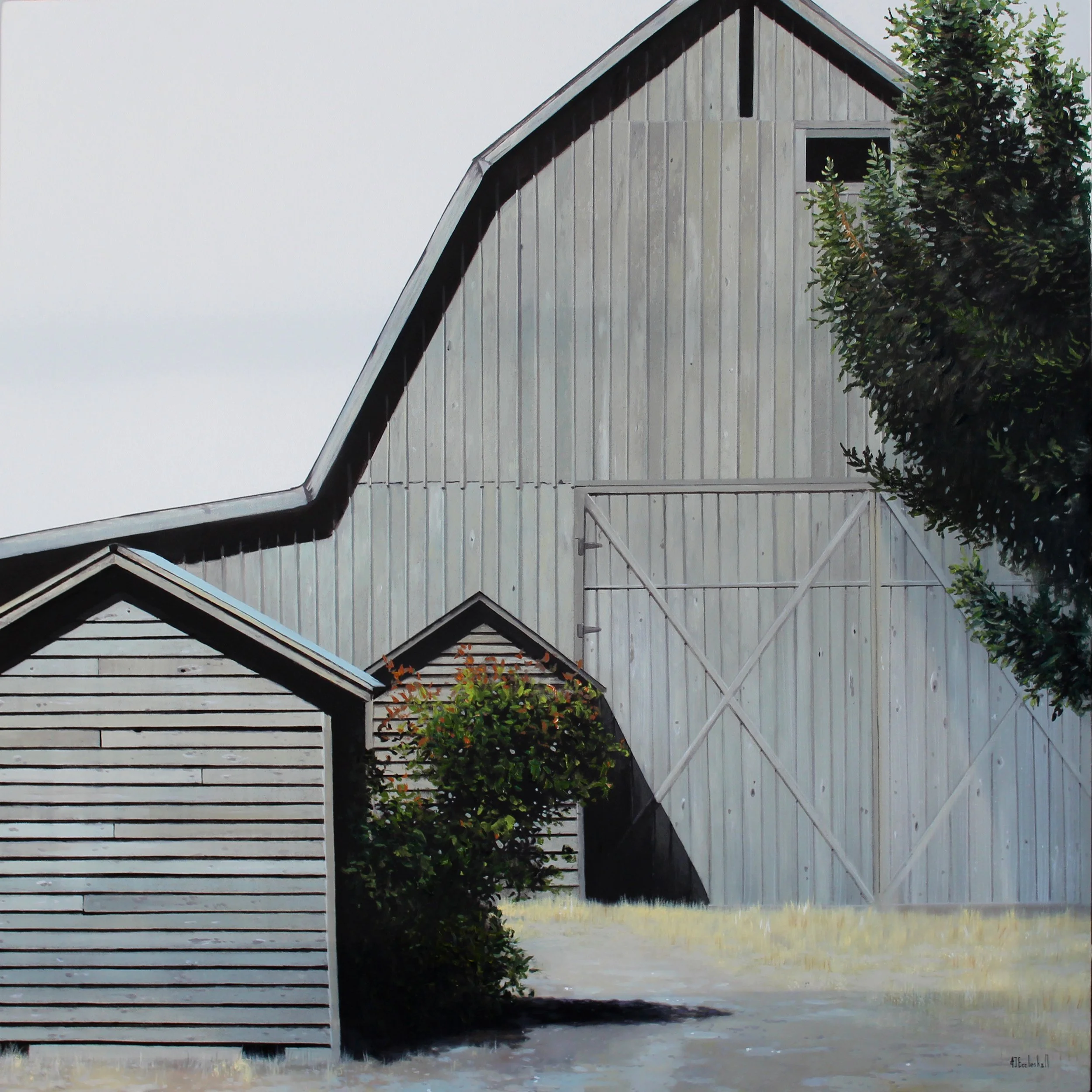 "Skagit Silver" 30 x 30 oil on canvas