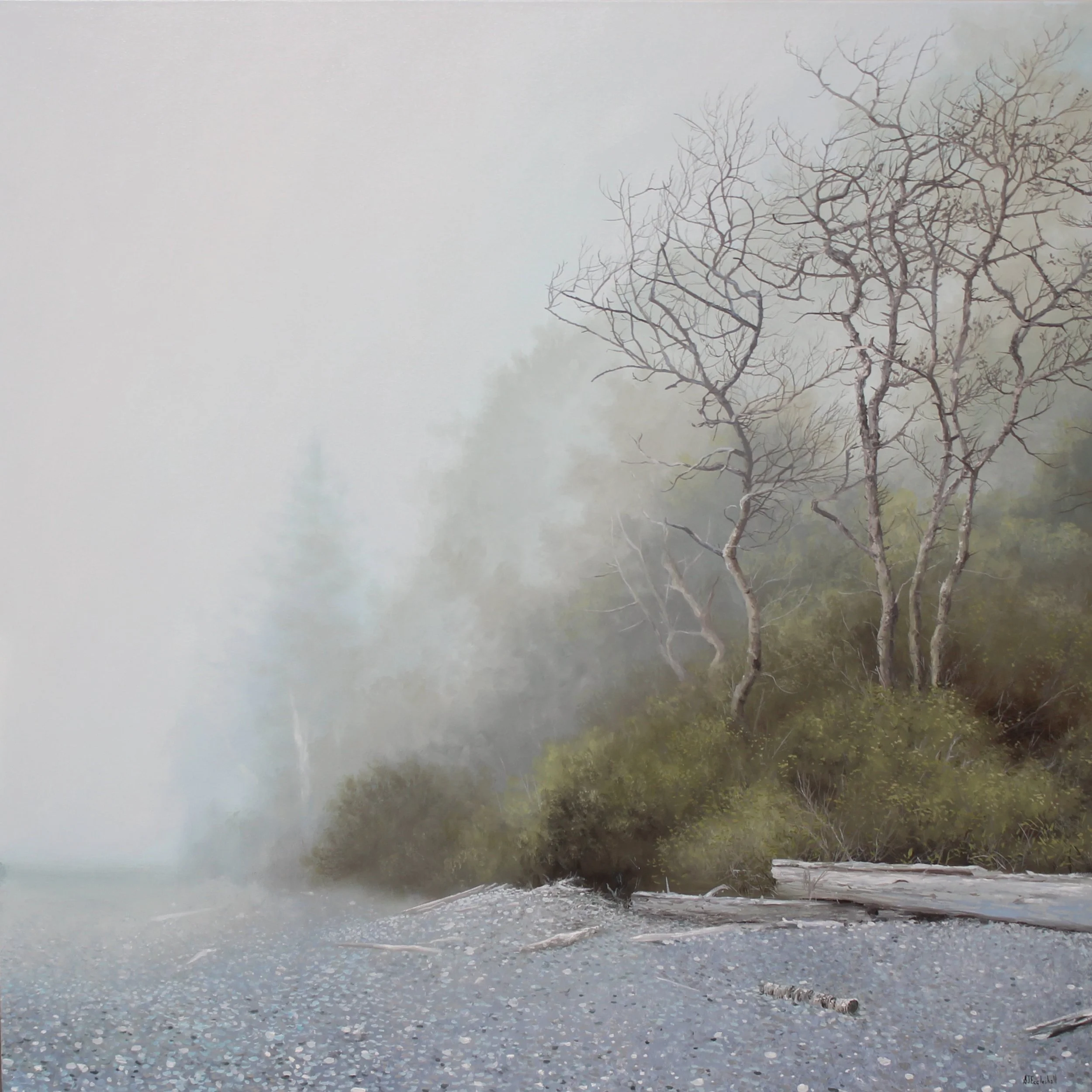 Mystic Beach 36 x 36 oil on canvas