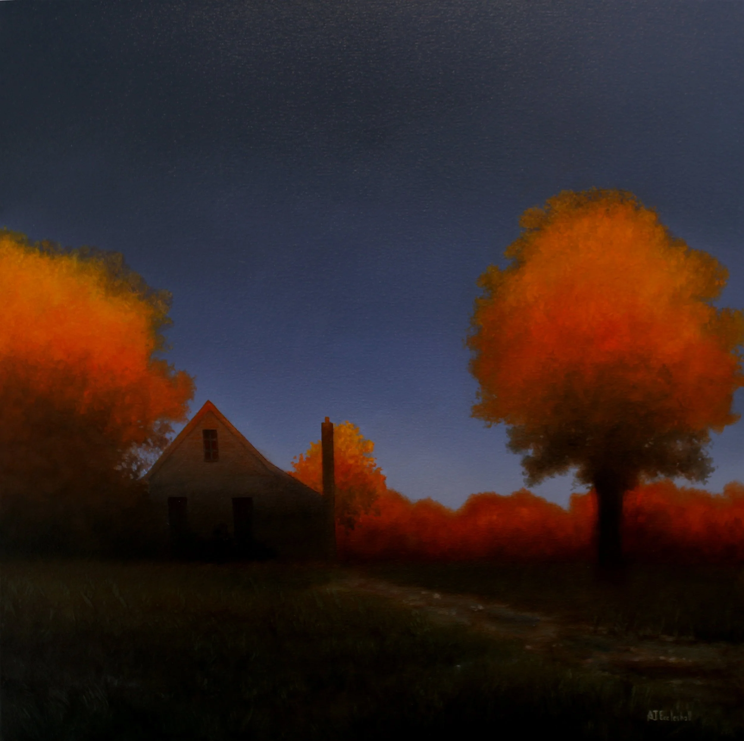 "Afterglow" 20 x 20 oil on canvas