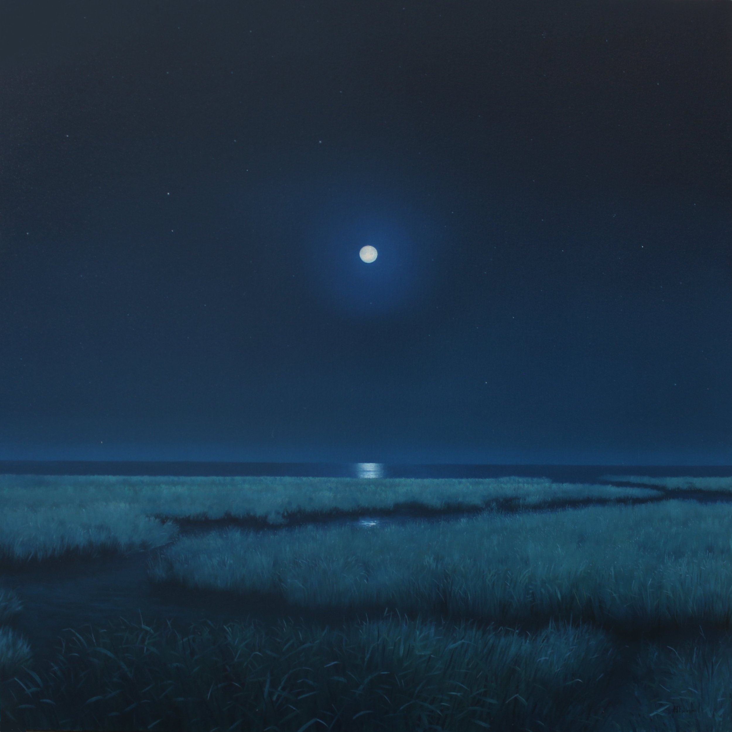 AVAILABLE THROUGH KOSTUIK GALLERY "Moonrise" 30 x 30 oil on canvas