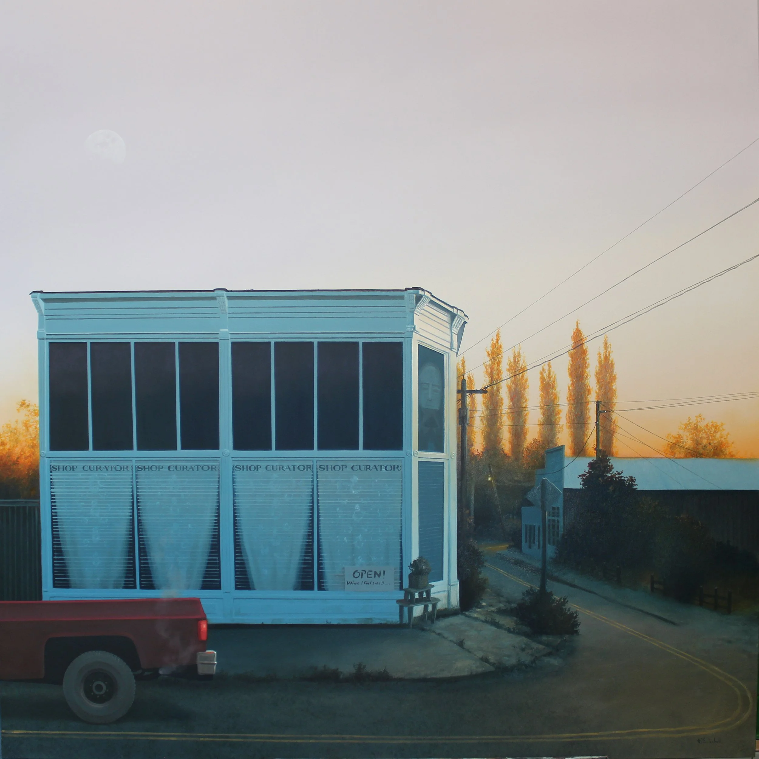"Idling" 48 x 48 oil on canvas