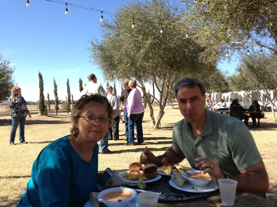 Tom and I at an olive farm in Arizona, February 2013