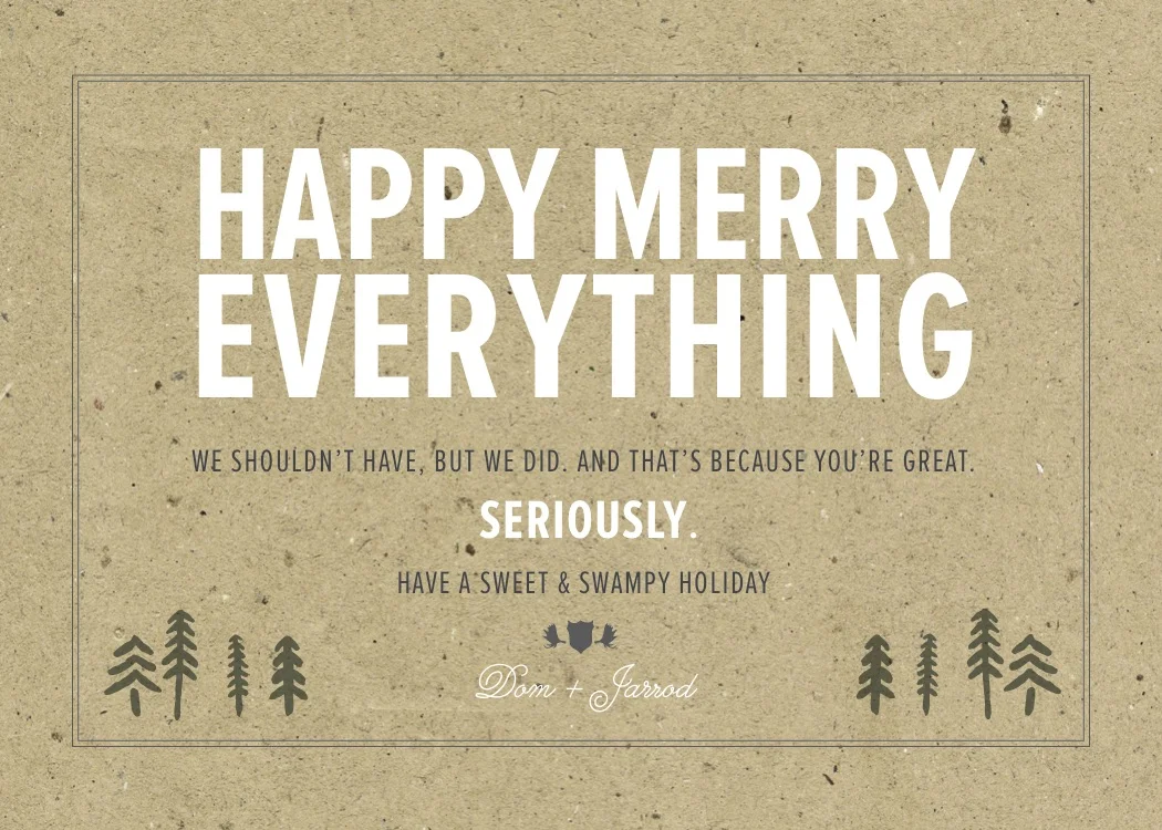 Little Outdoor Giants Holiday Postcard 