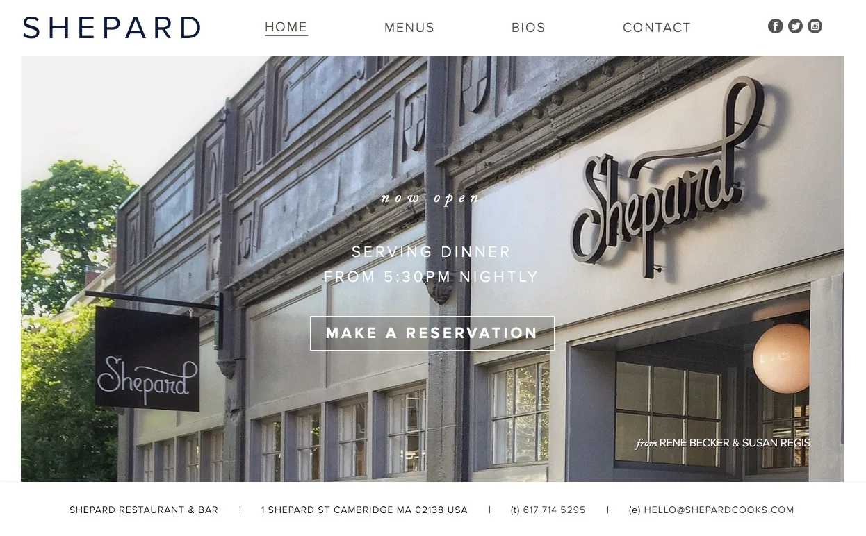  Shepard Website.  A Collaboration with MWKrom to build and design a responsive website for Shepard, a restaurant in Cambridge, MA.&nbsp; 