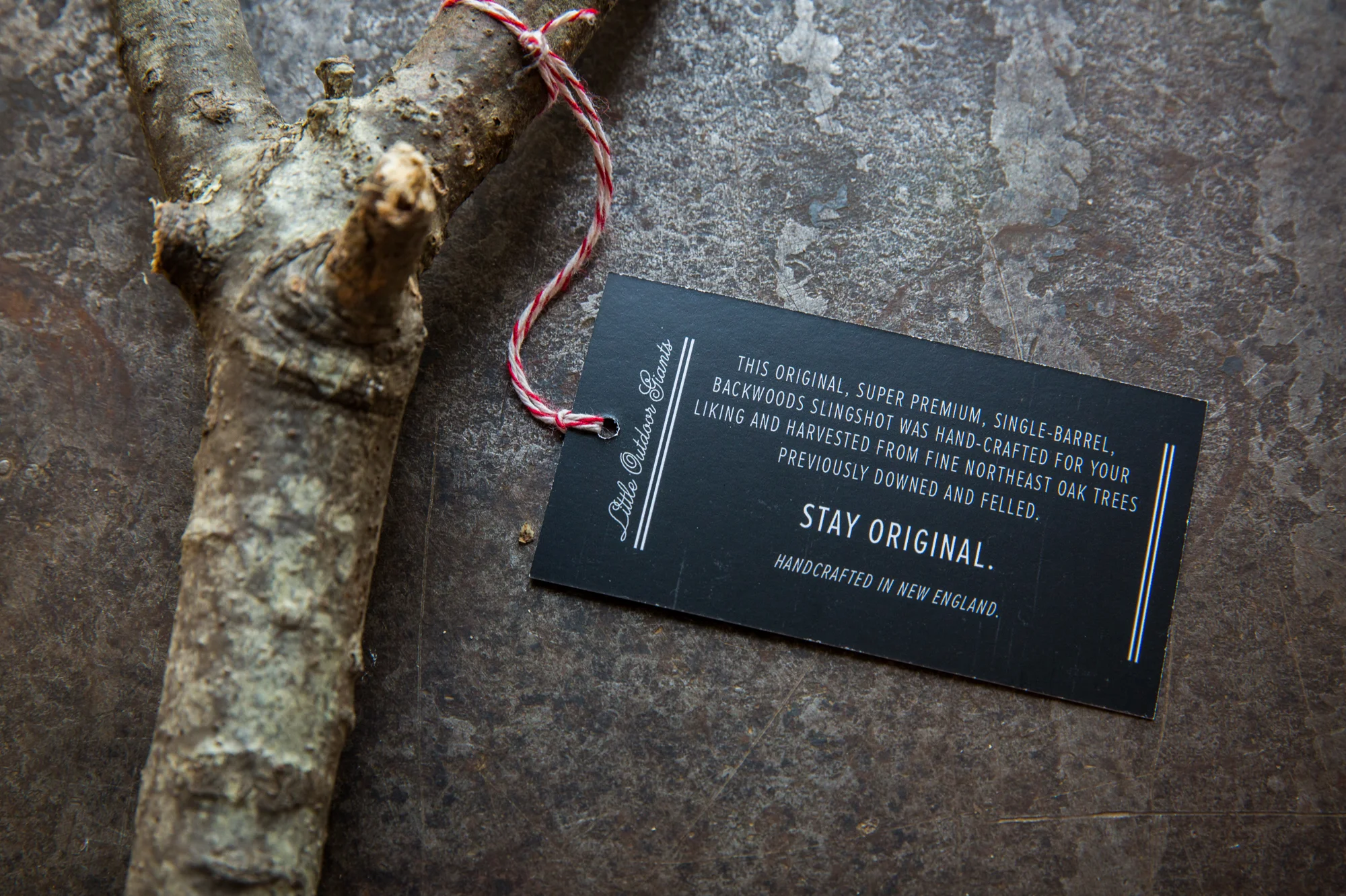 Sling Shot Hang Tag for Little Outdoor Giants - Back 