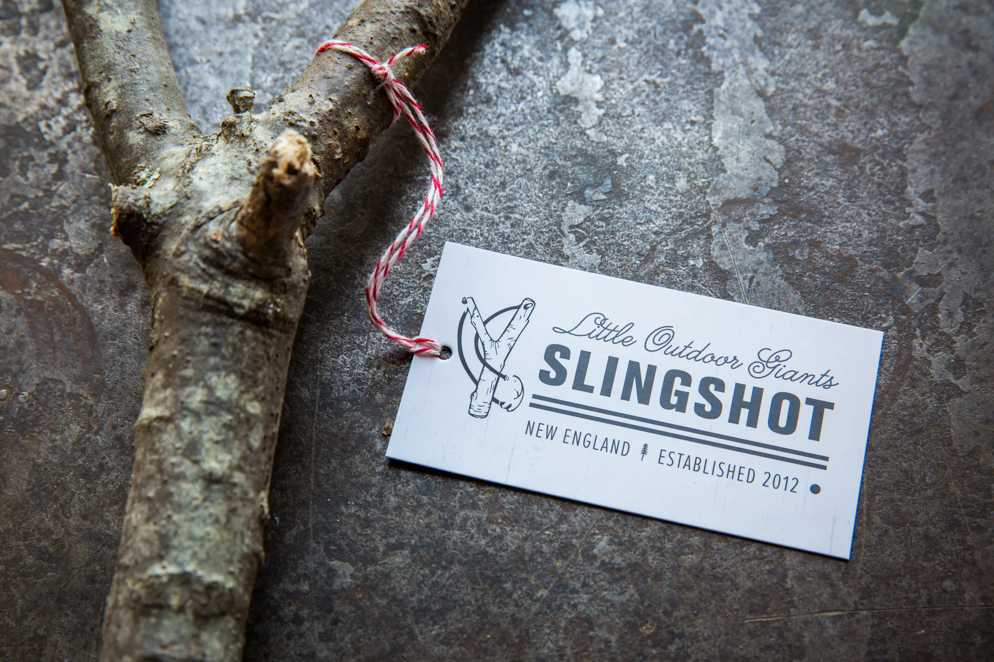 Sling Shot Hang Tag for Little Outdoor Giants - Front 