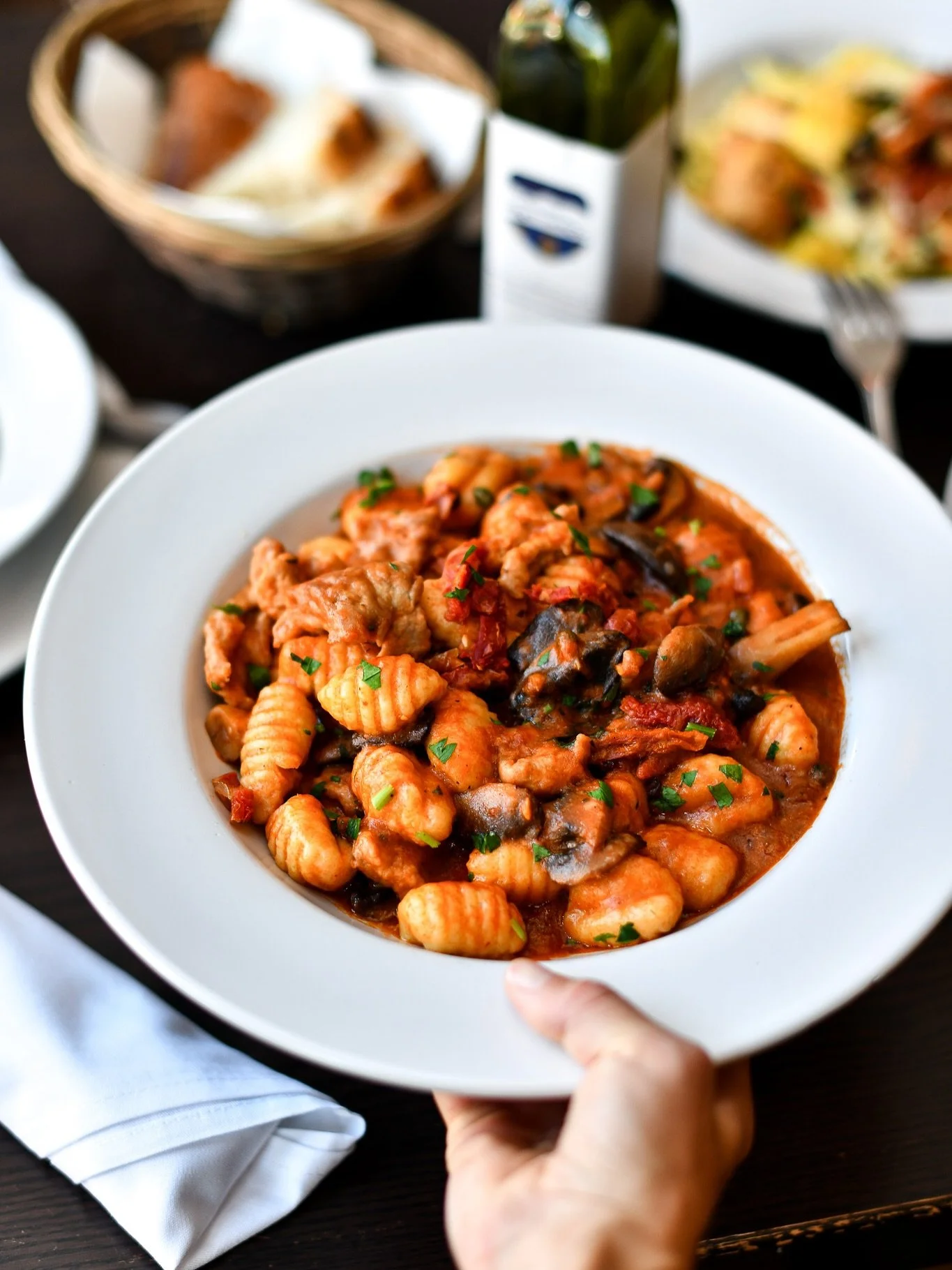 Gnocchi Spezzatino is served 👌 Come try our fresh homemade gnocchi saut&eacute;ed with capers, sun-dried tomatoes, mushrooms, and veal! 🇮🇹

#gnocchi #Italianfood #Italianrestaurant #foodies #bostoneats #localfood #Italiano #foodlovers