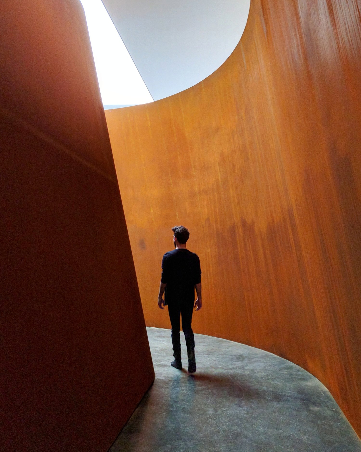 Art is about relationships, a dialogue between players. Whether its paint on canvas or corten steel walls, these objects engage both our neurological and physiological selves. Watching people experience art is like peering into a private conversation in plain sight. Some are more engaged than others and every now and then time seems to freeze in a sublime moment of connection.