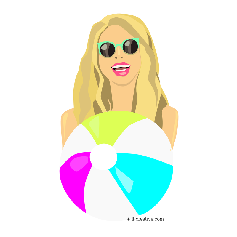 Beach Ball Girl - from LL-Creative.com