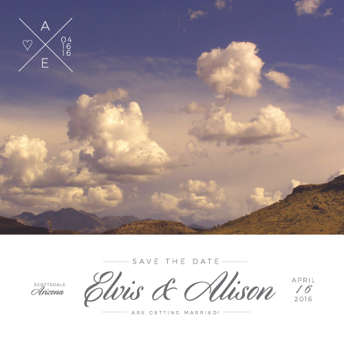 Desert Wedding Save the Date