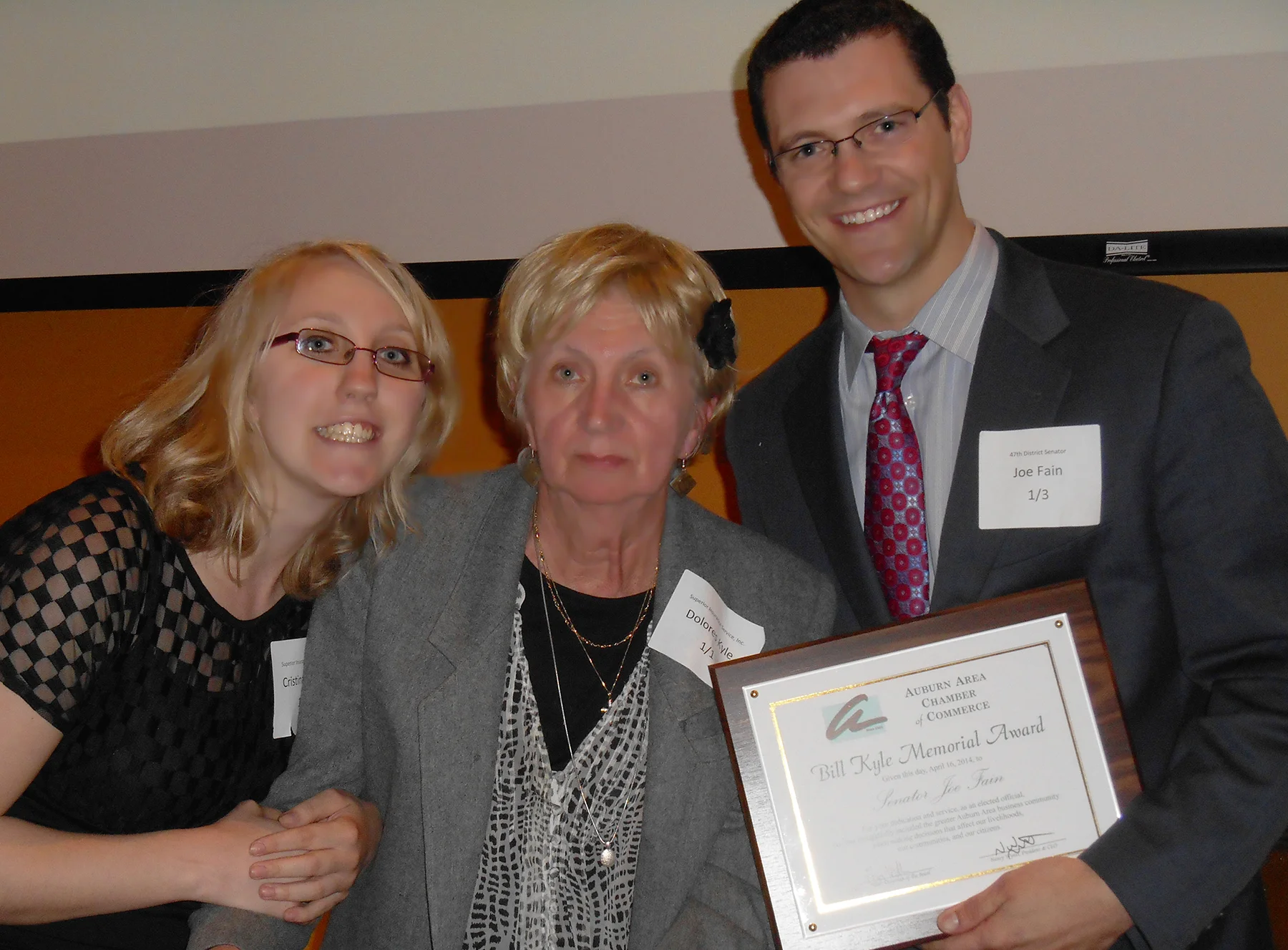 Fain recognized with Bill Kyle Memorial Award