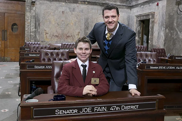 Auburn’s Berend serves as page for Sen. Fain