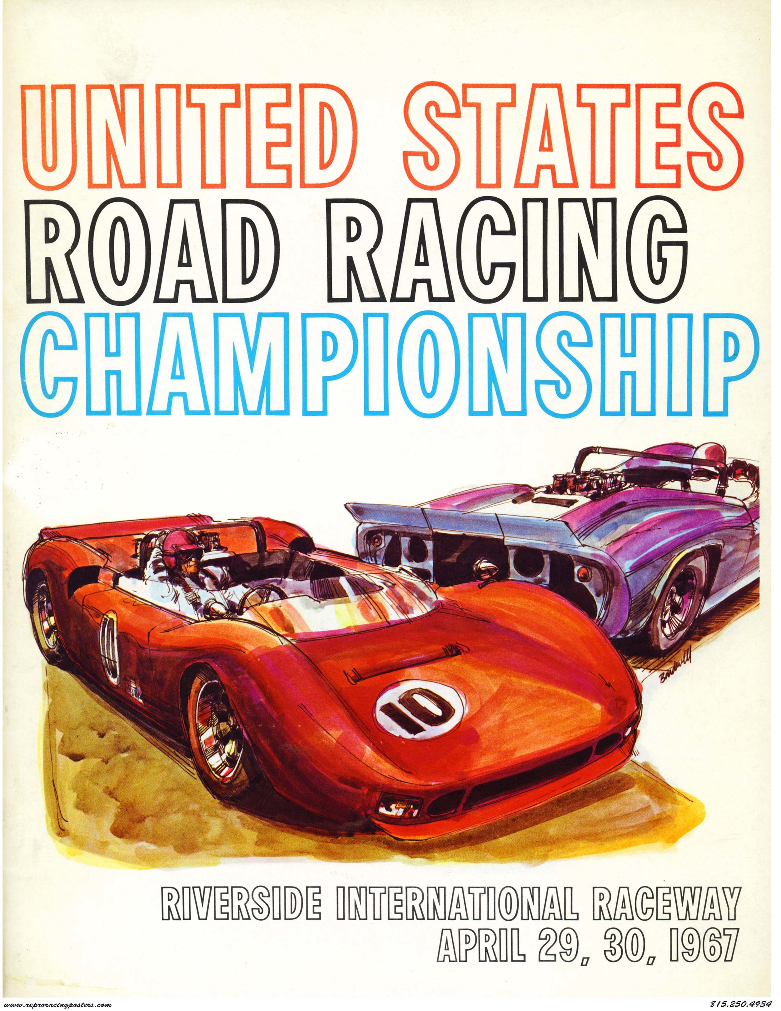 United States Grand Prix 1969 Daytona International Speedway Car Racing Poster