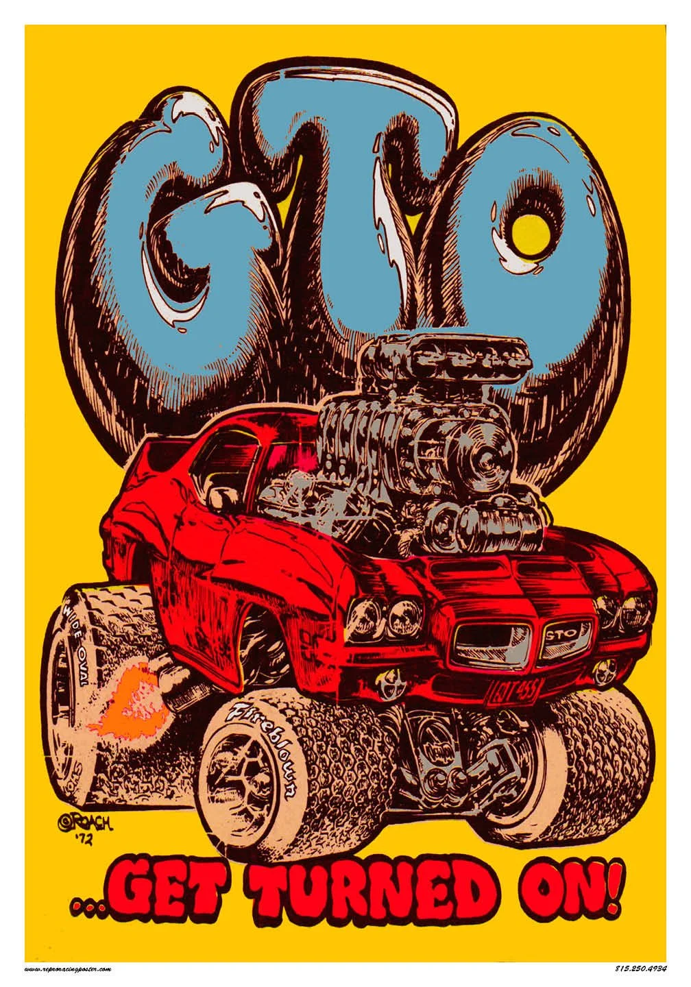 Roach Gto Vintage Reproduction Racing Posters